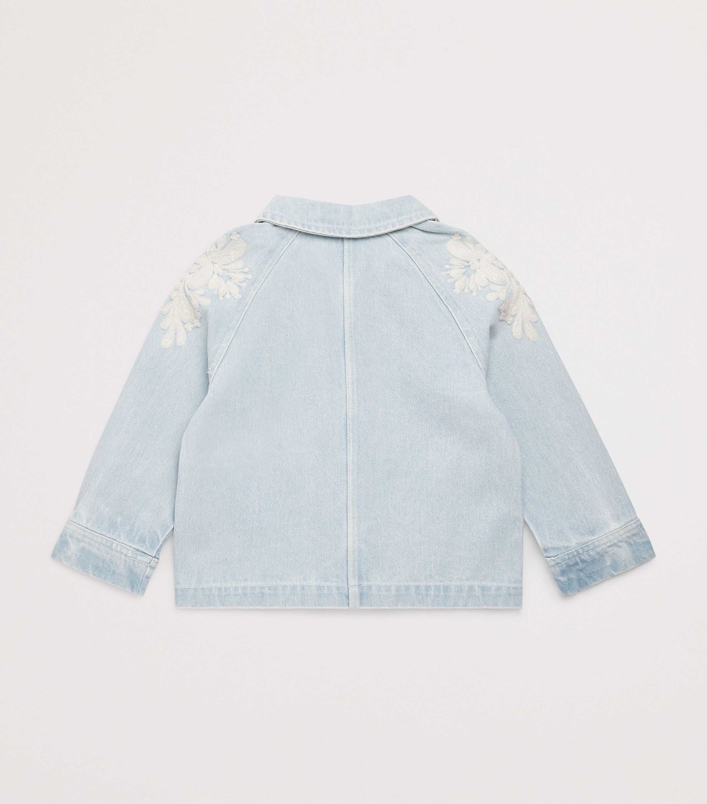 Louise Misha Embroidered Rafaela Denim Jacket (4-12 Years) Bleach Image 2