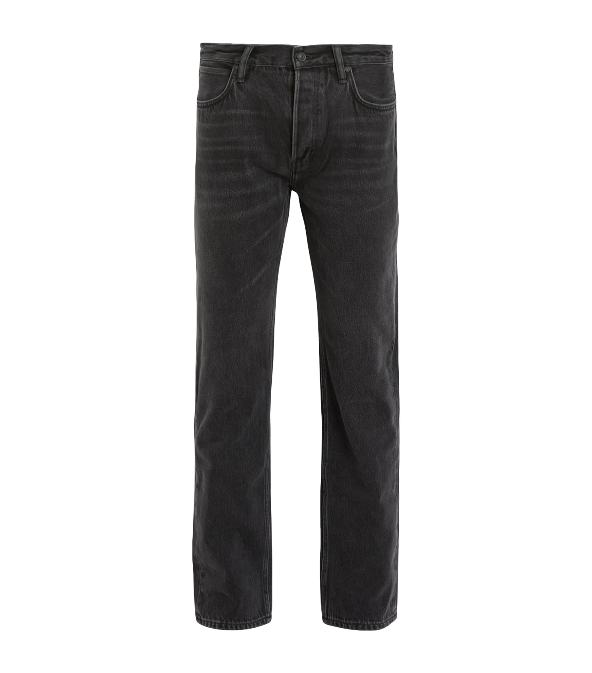 Shop Allsaints Reid Straight Jeans In Black