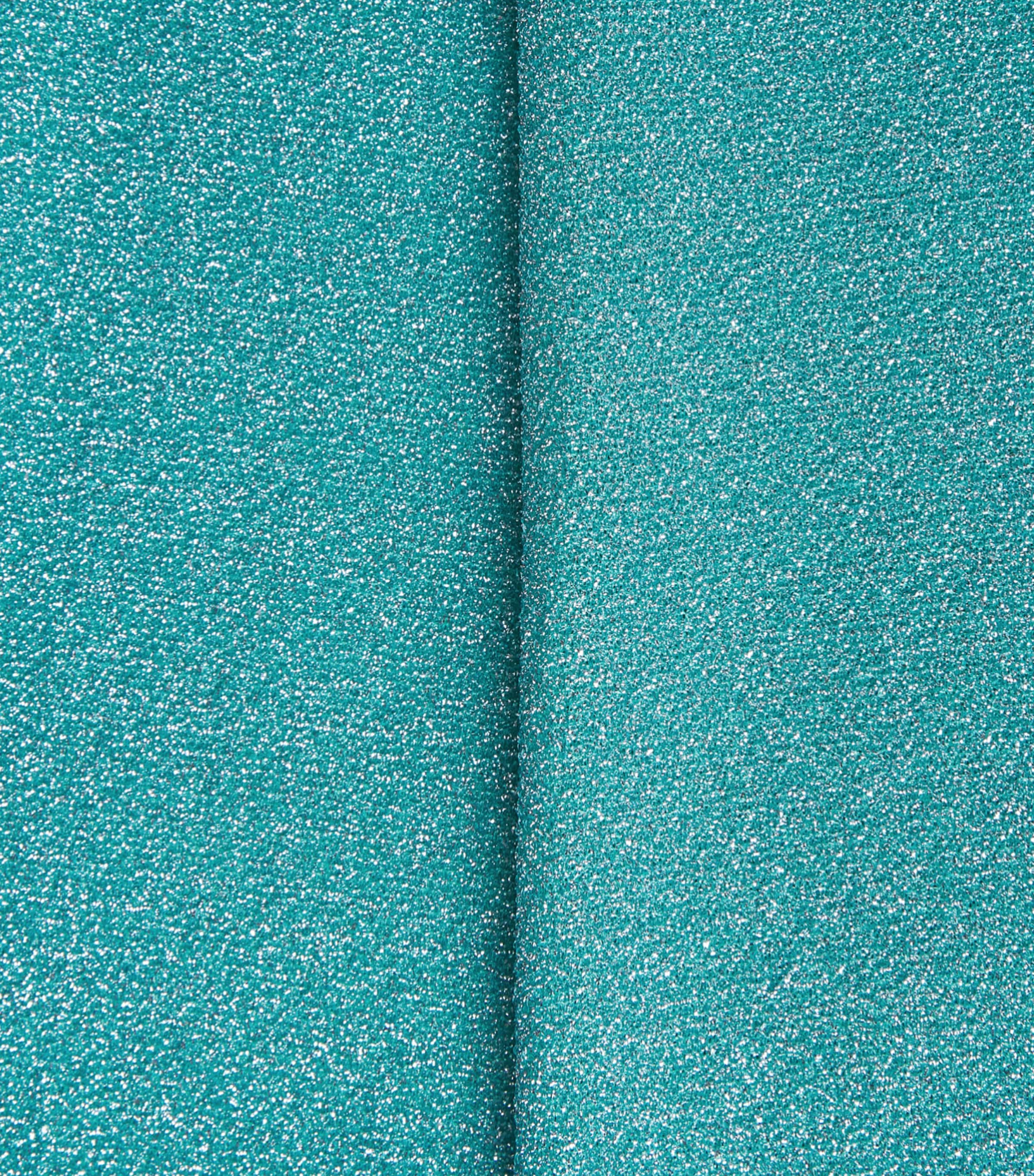 Oséree Womens Metallic Lumière Wide-Leg Trousers Sea Turquoise Image 6