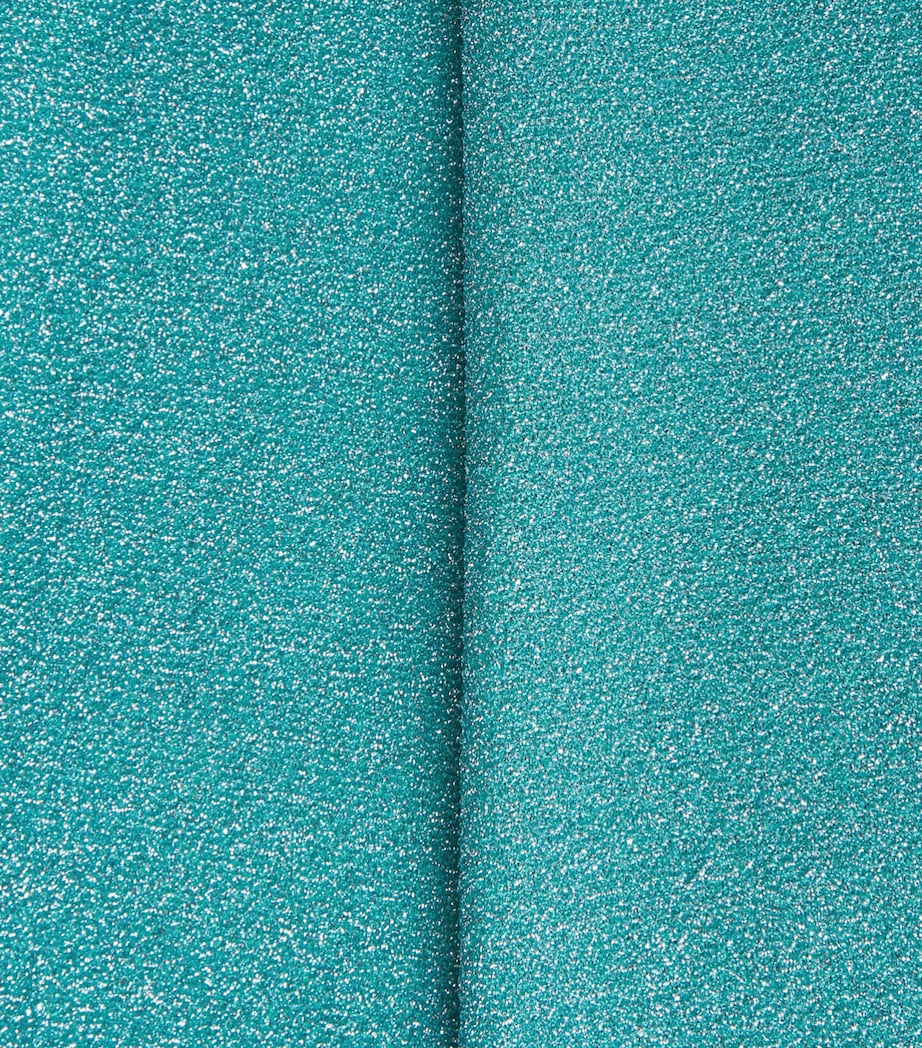 Oséree Womens Metallic Lumière Wide-Leg Trousers Sea Turquoise Image 6