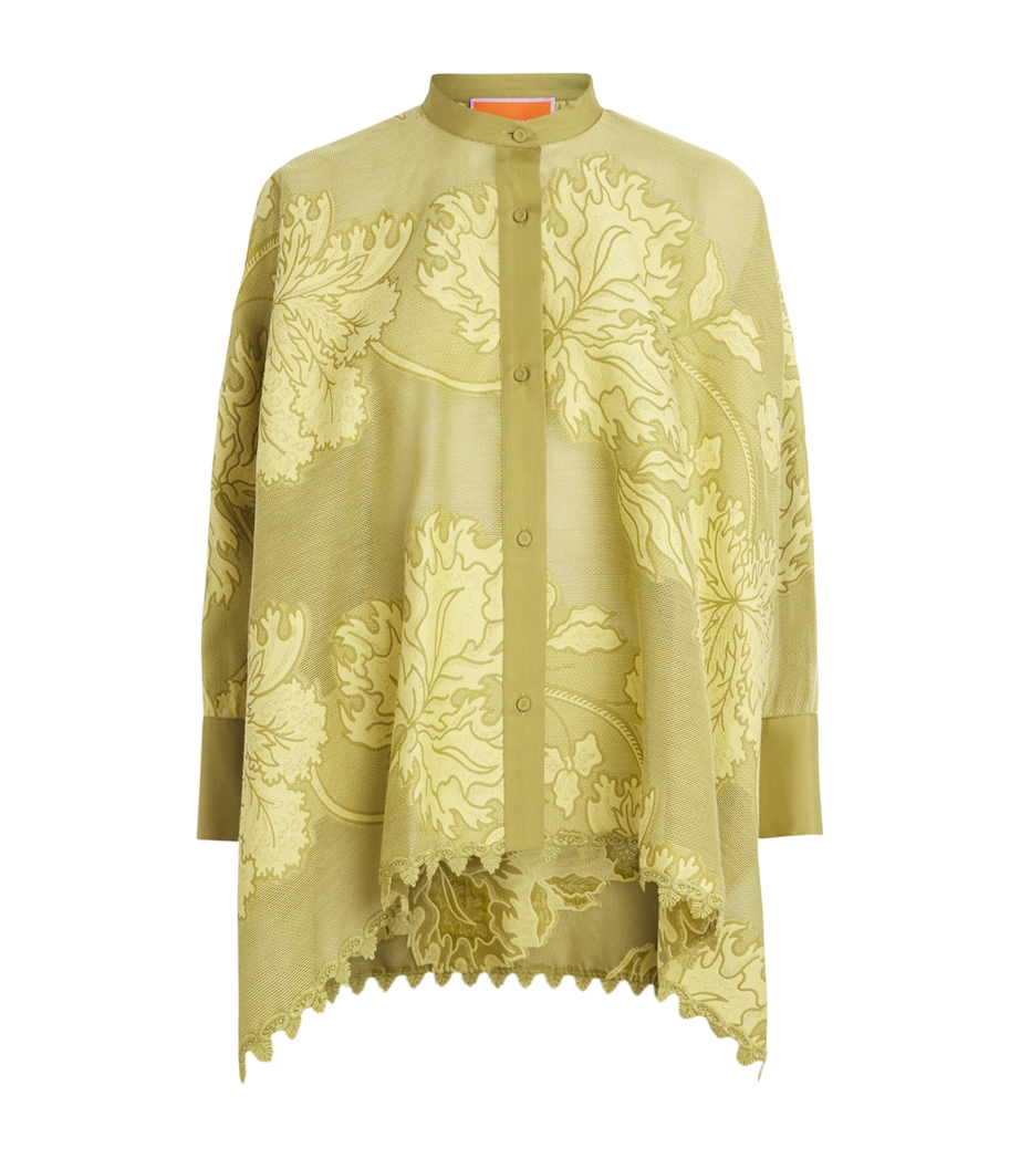 La Doublej Womens Cotton Jacquard Blouse Jcqrd Fl Cpé Image 1