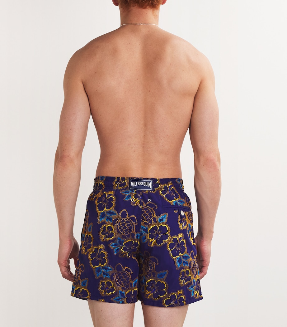 Hibiscus Embroidered Mistral Swim Shorts 605 MIDNIGHT Image 3