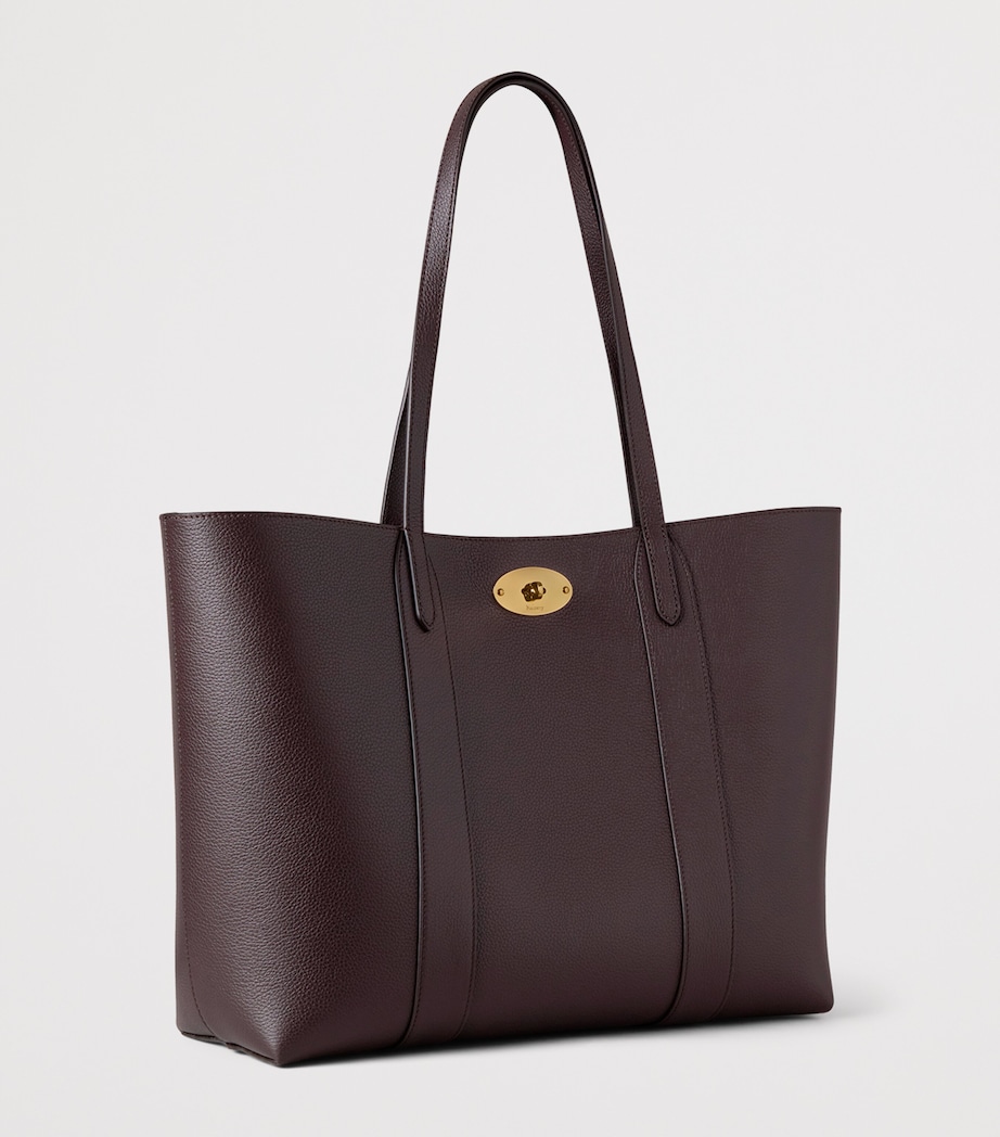 Small Leather Bayswater Tote Bag EBONY Image 2