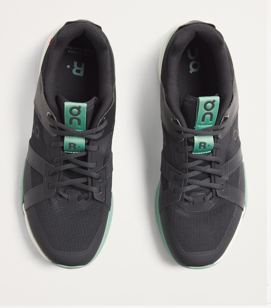x Roger Federer The Roger Clubhouse Pro Trainers BLACK | GREEN Image 3