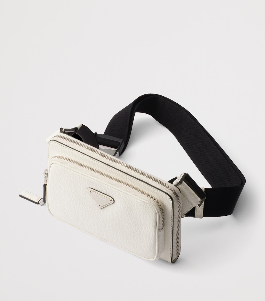 Prada Saffiano Leather Belt Bag White Image 3