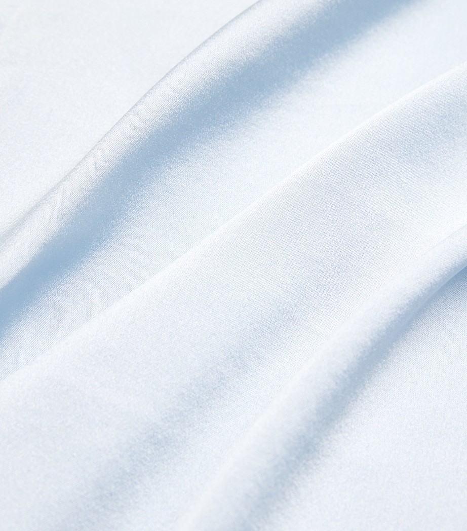 Maje Womens Silk-Blend Tank Top Blue Sky Image 5