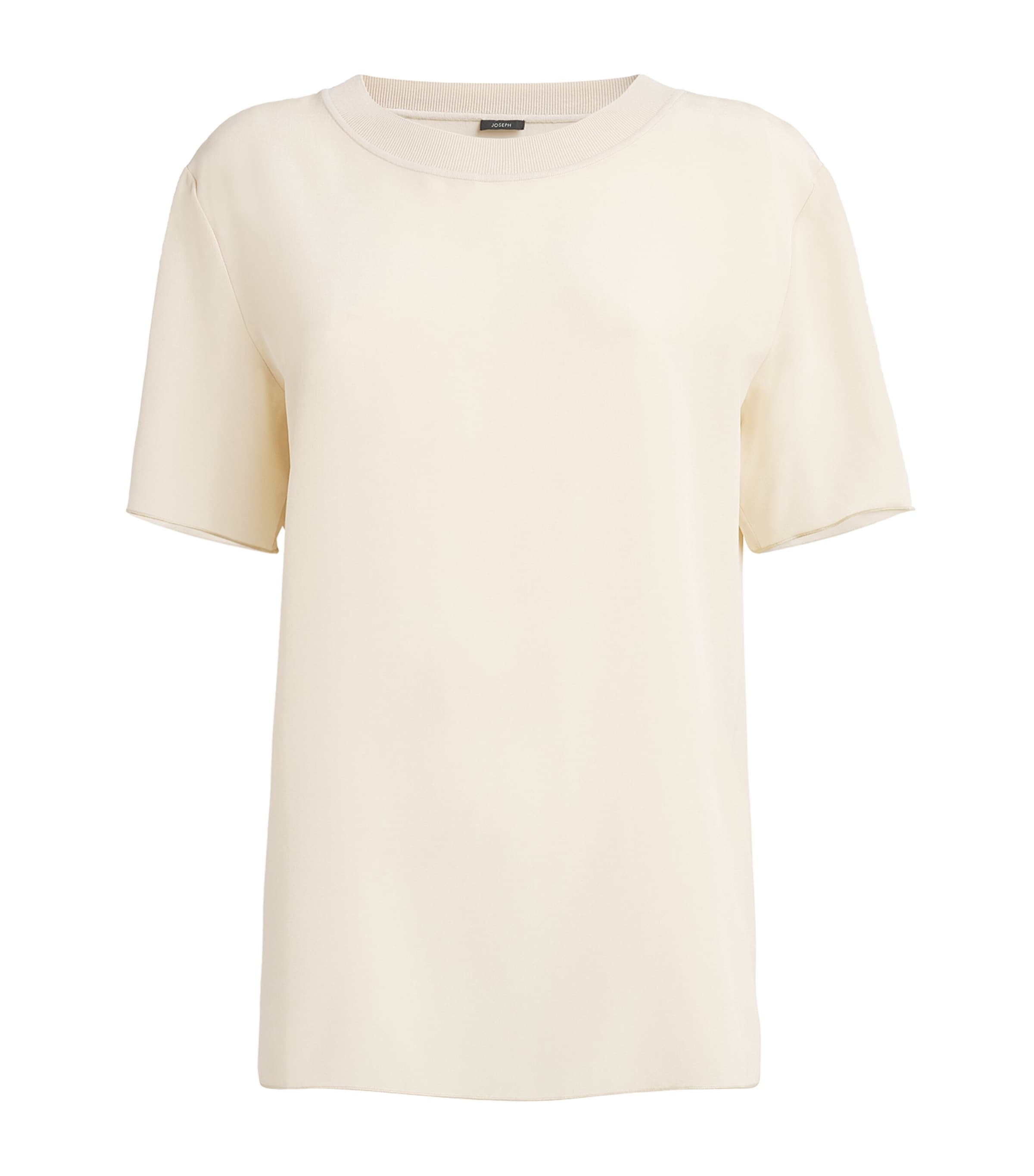 Shop Joseph Silk Rubin T-shirt In Beige