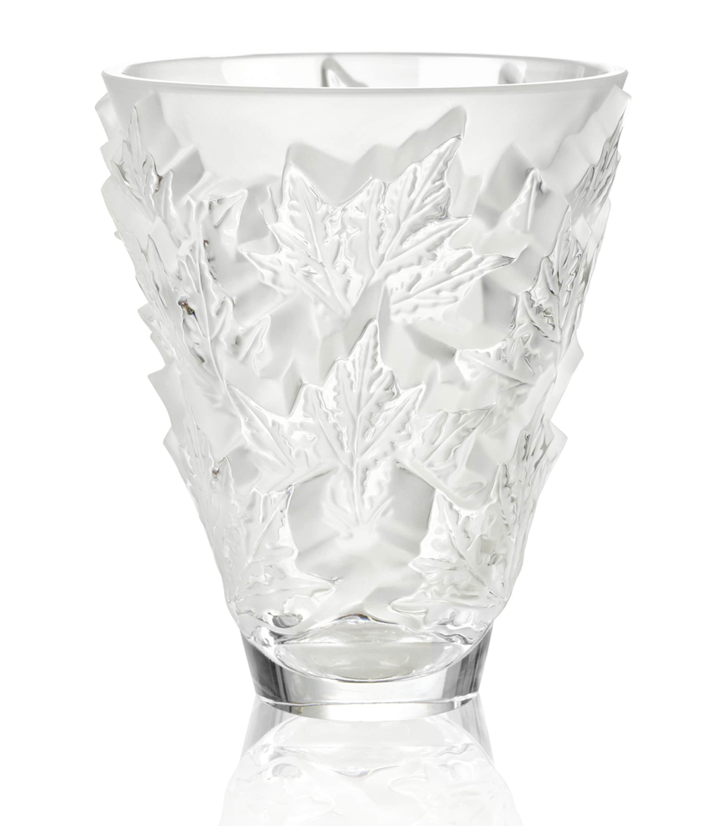 Lalique Crystal Champs-elysées Vase In Transparent