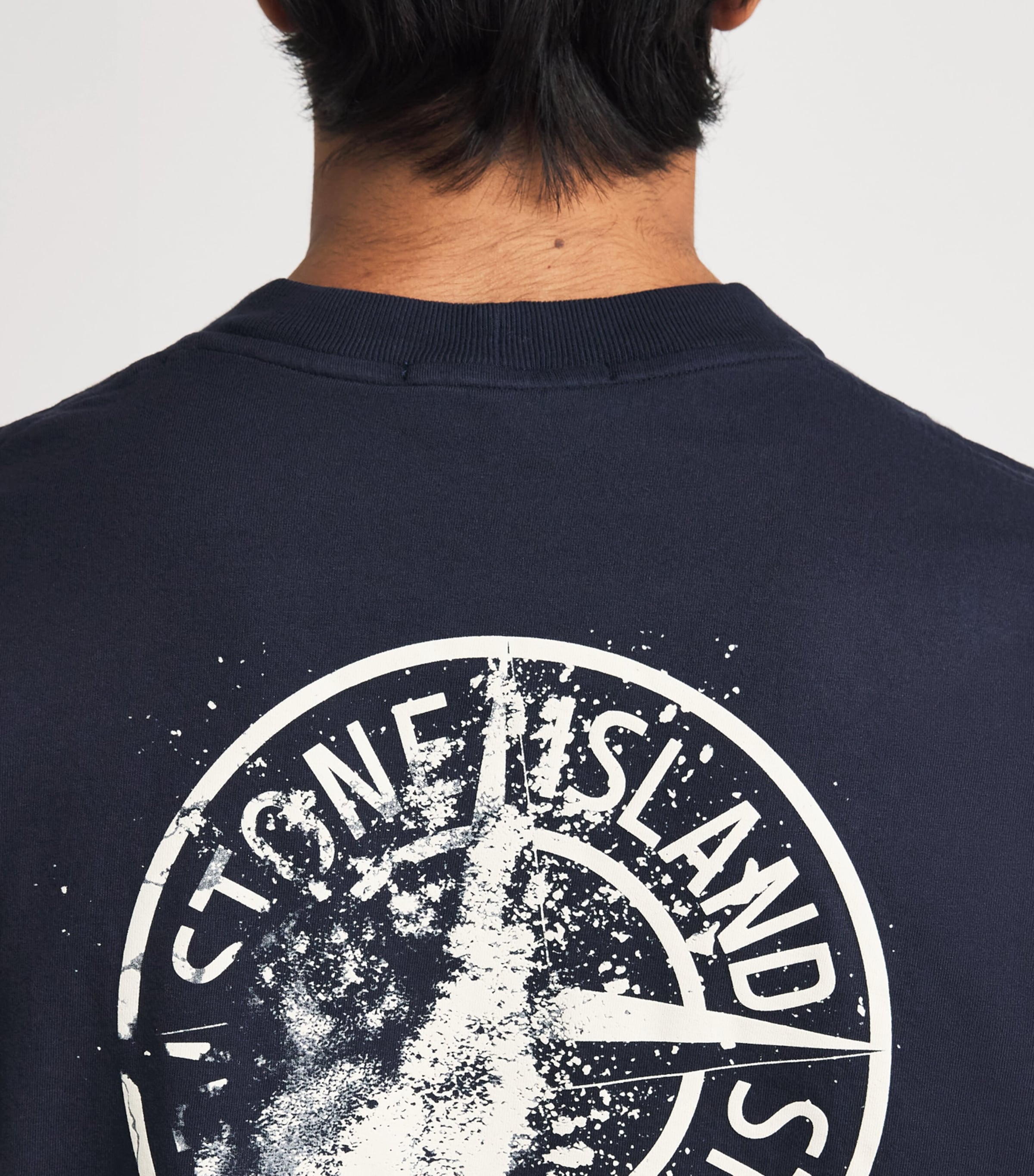 Stone Island Mens Organic Cotton Logo T-Shirt Image 3