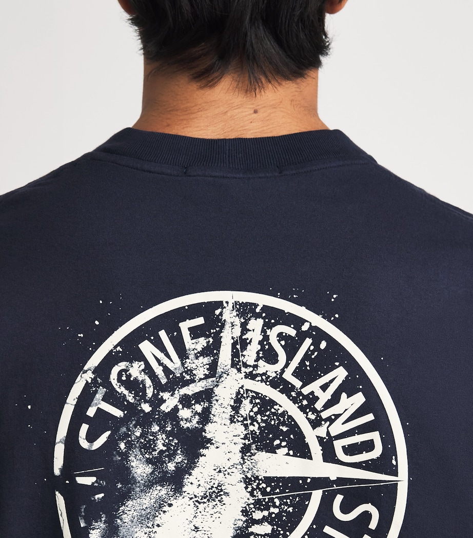 Stone Island Mens Organic Cotton Logo T-Shirt Image 3