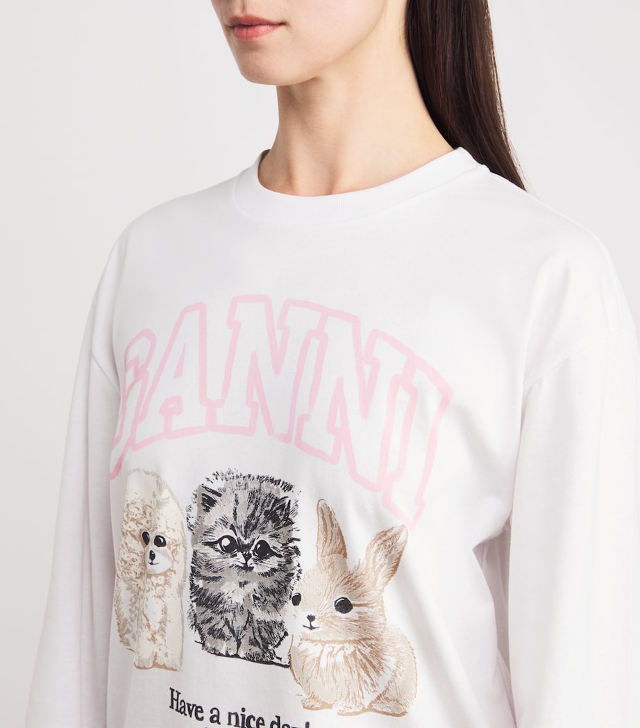 Organic Cotton Printed T-Shirt 151 BRIGHT WHITE Image 6