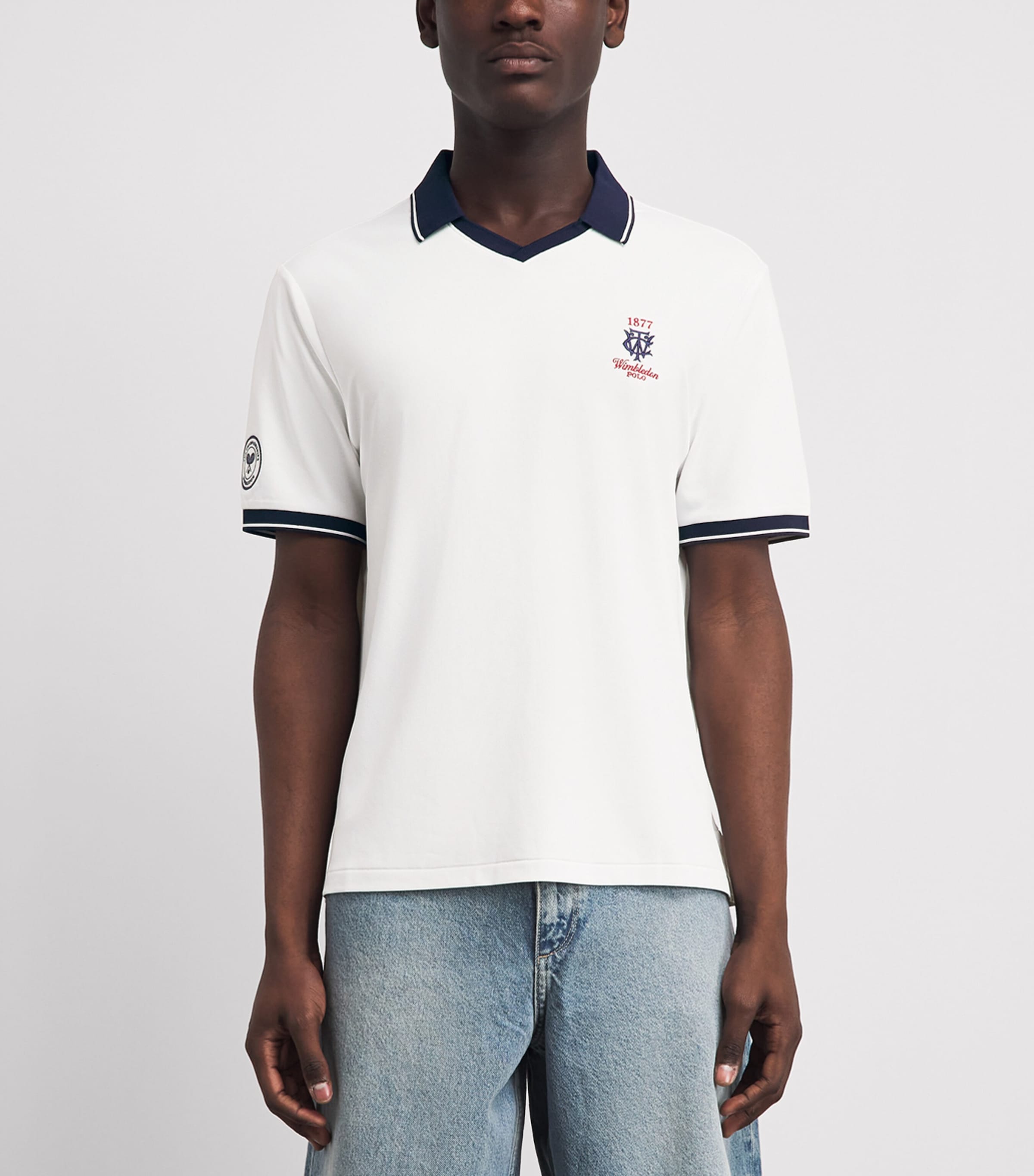RLX Ralph Lauren White x Wimbledon Performance Piqué Polo Shirt