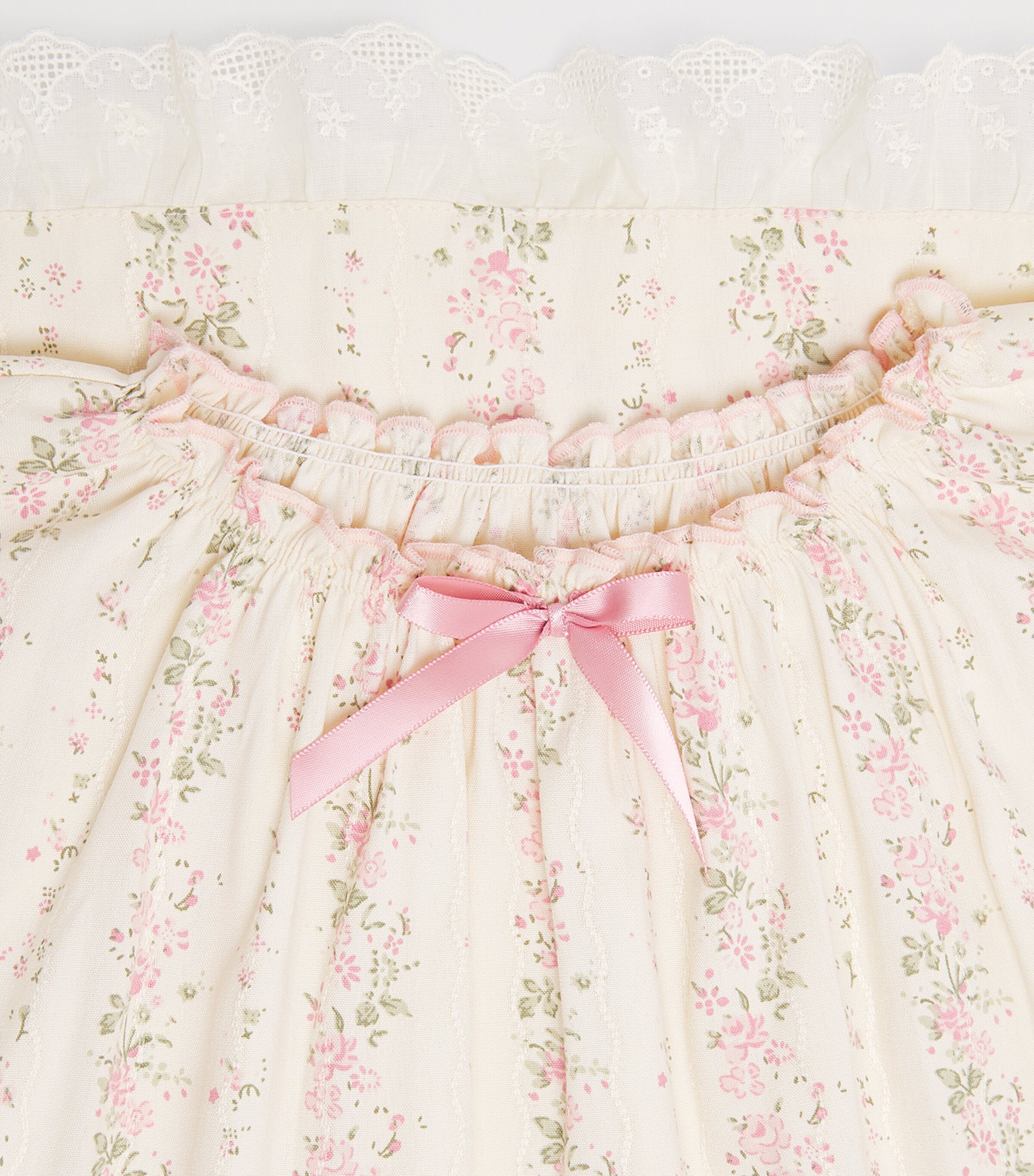 Amiki Cotton Airiin Nightgown (2-14 Years) Pink Flowers Image 3
