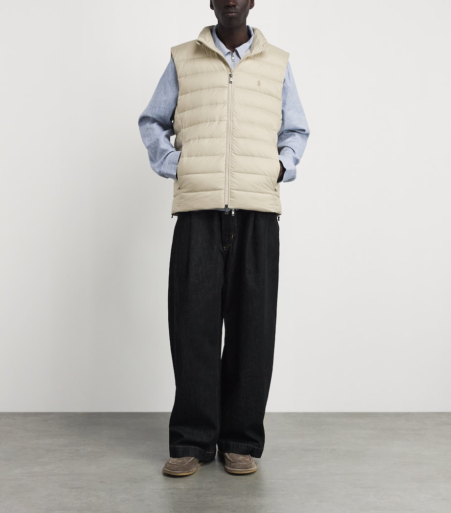 Polo Ralph Lauren Mens Packable Down Coldon Gilet Basic Sand Image 2