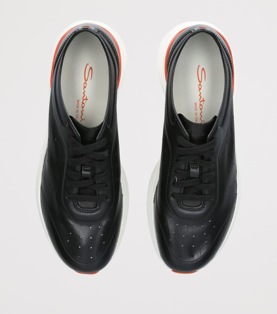 Leather Easy Bounce Sneakers BLACK Image 4