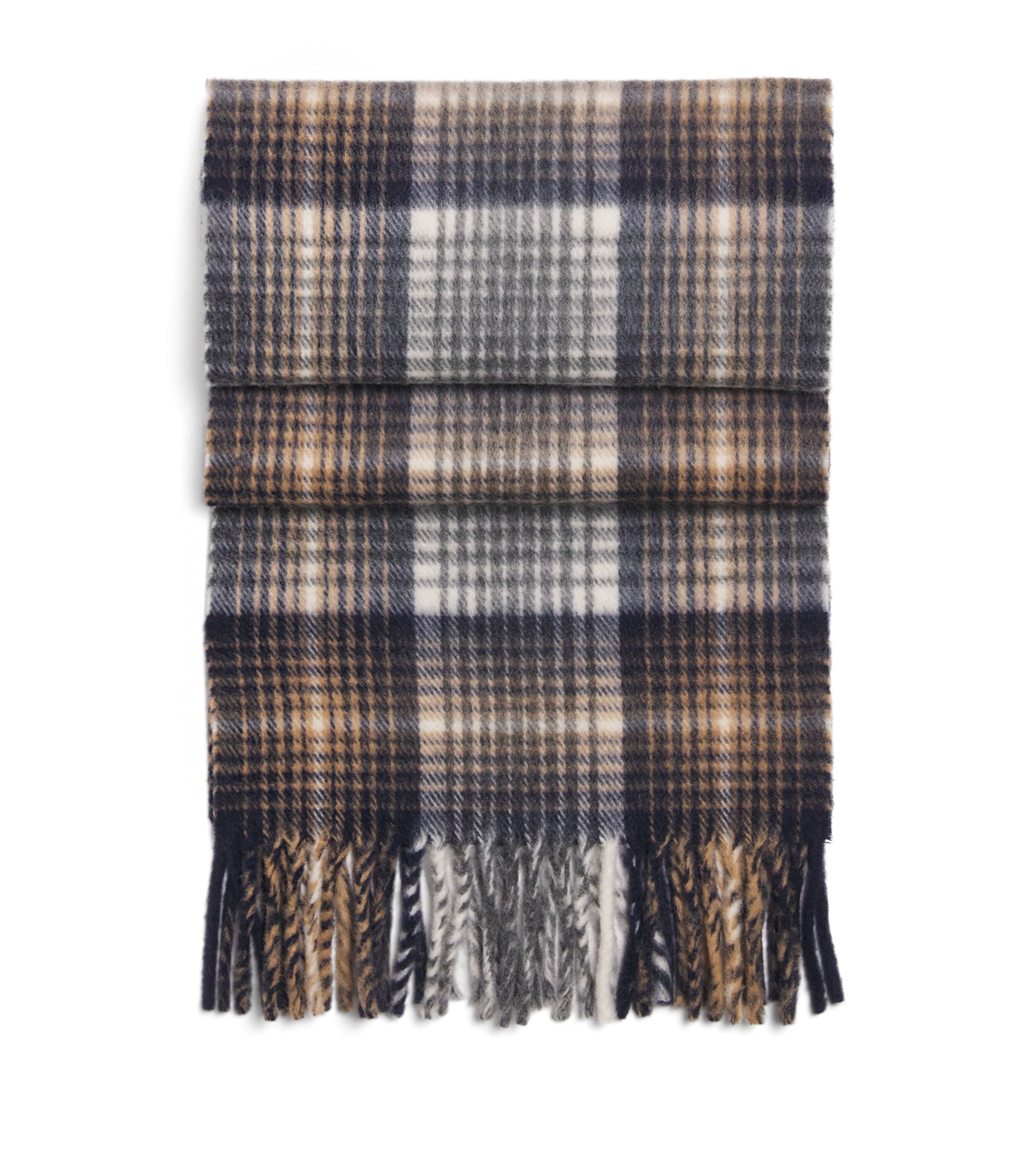 Check Hampton Scarf NAVY / OATMEAL Image 1