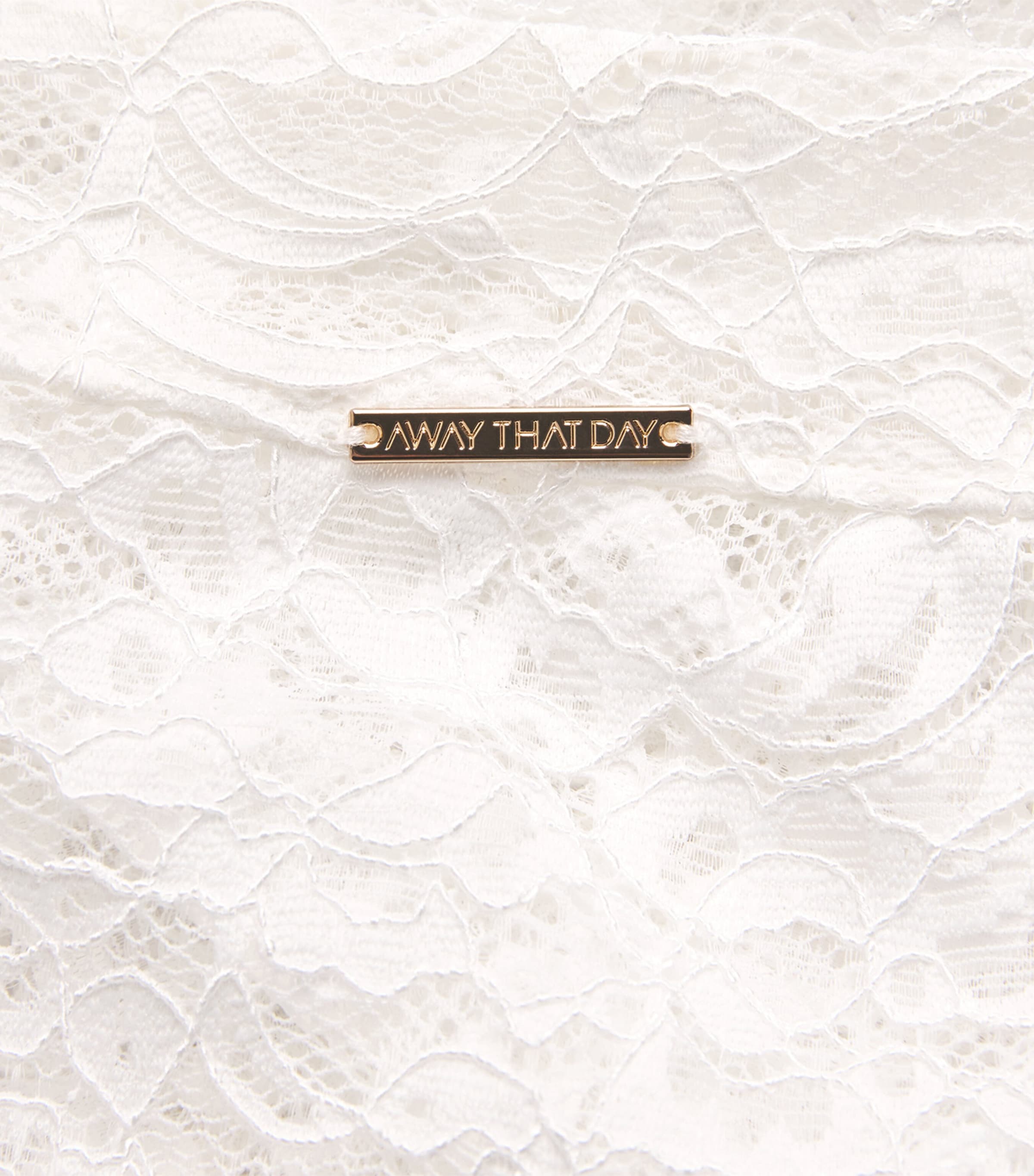 AWAY THAT DAY Womens Lace Flores Pareo Bridal White Image 6