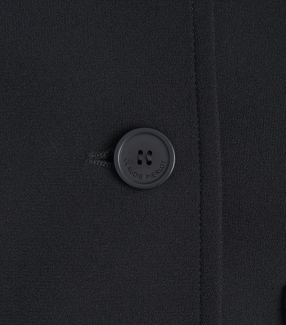 Claudie Pierlot Womens Round-Neck Jacket Black Image 6