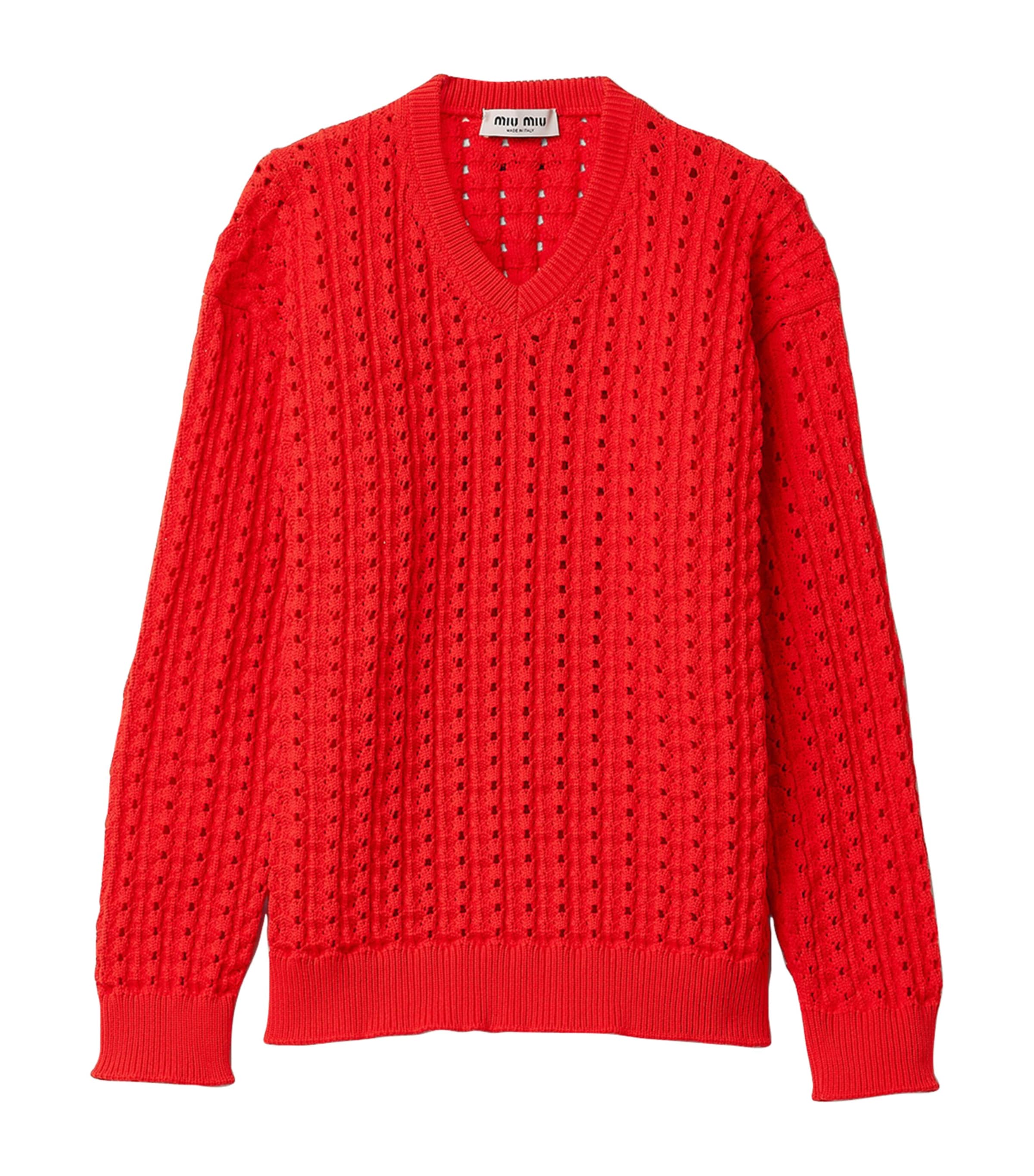 Miu Miu Womens Technical Yarn Sweater Image 1