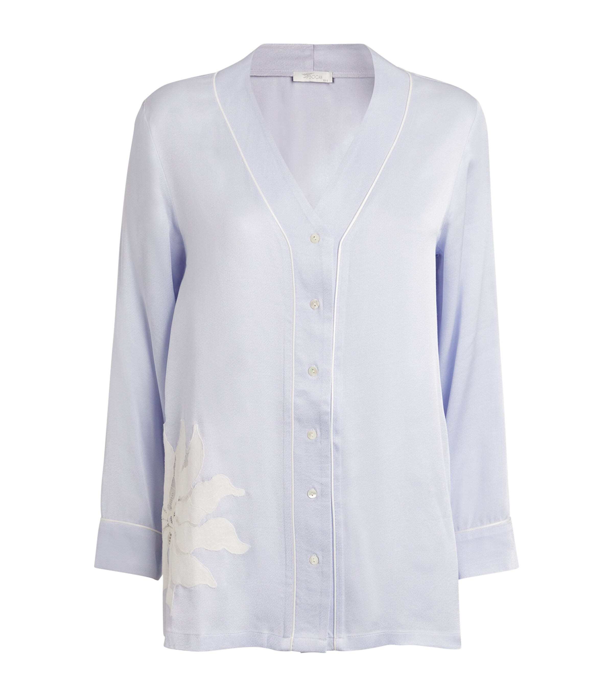 Bocan Womens Belladonna Pyjama Top Ice Blue Image 1