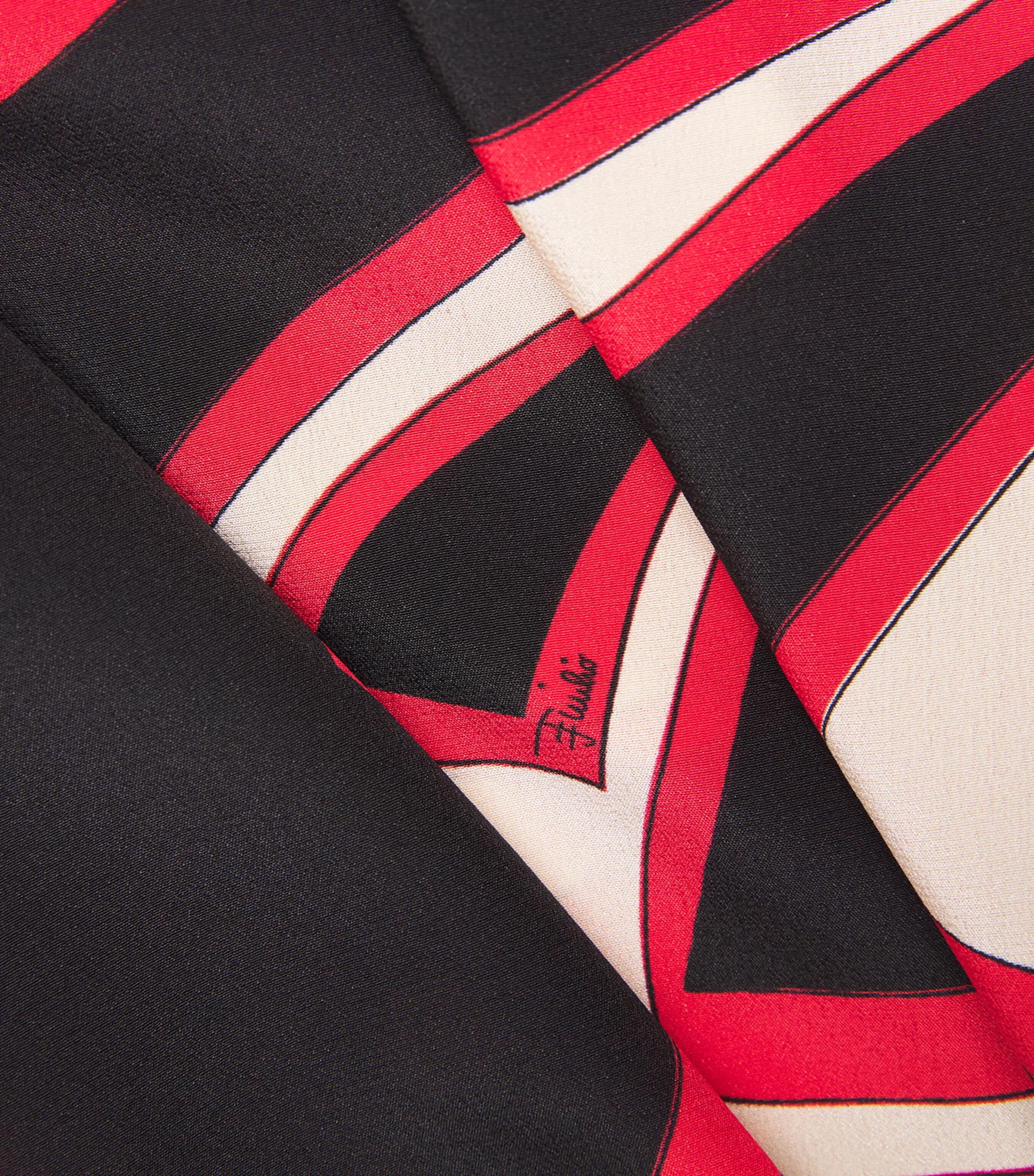 Silk Labirinto Print Mini Kaftan Dress 051/GOLD RED Image 6