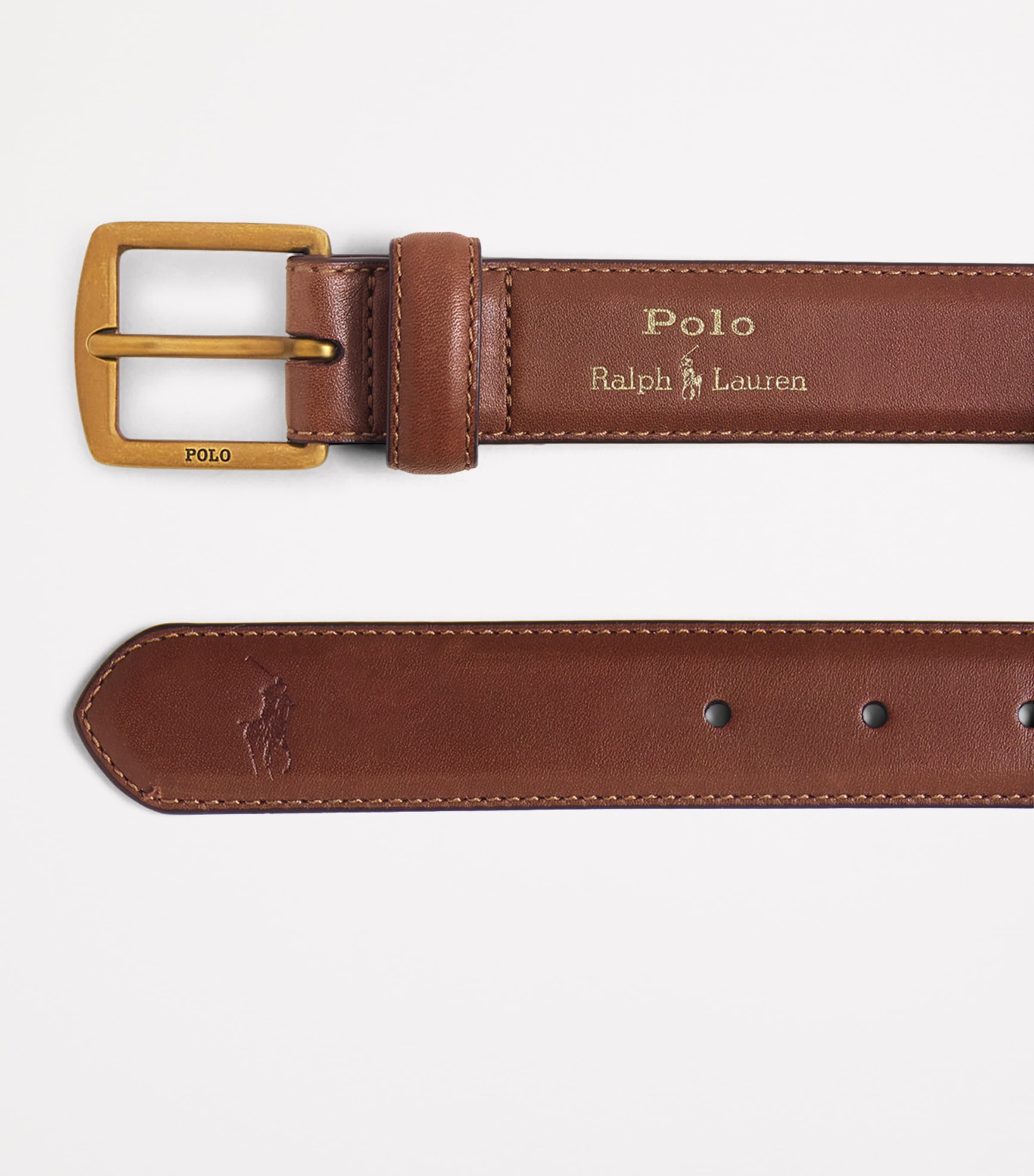 Polo Ralph Lauren Brown Logo Leather Belt | Harrods US