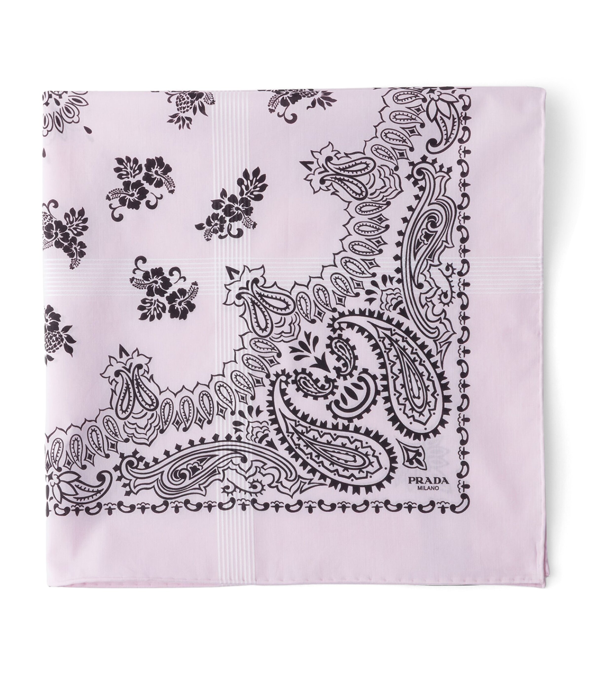 Prada Silk Paisley Scarf Pink Image 1