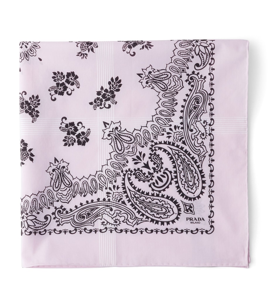 Prada Silk Paisley Scarf Pink Image 1