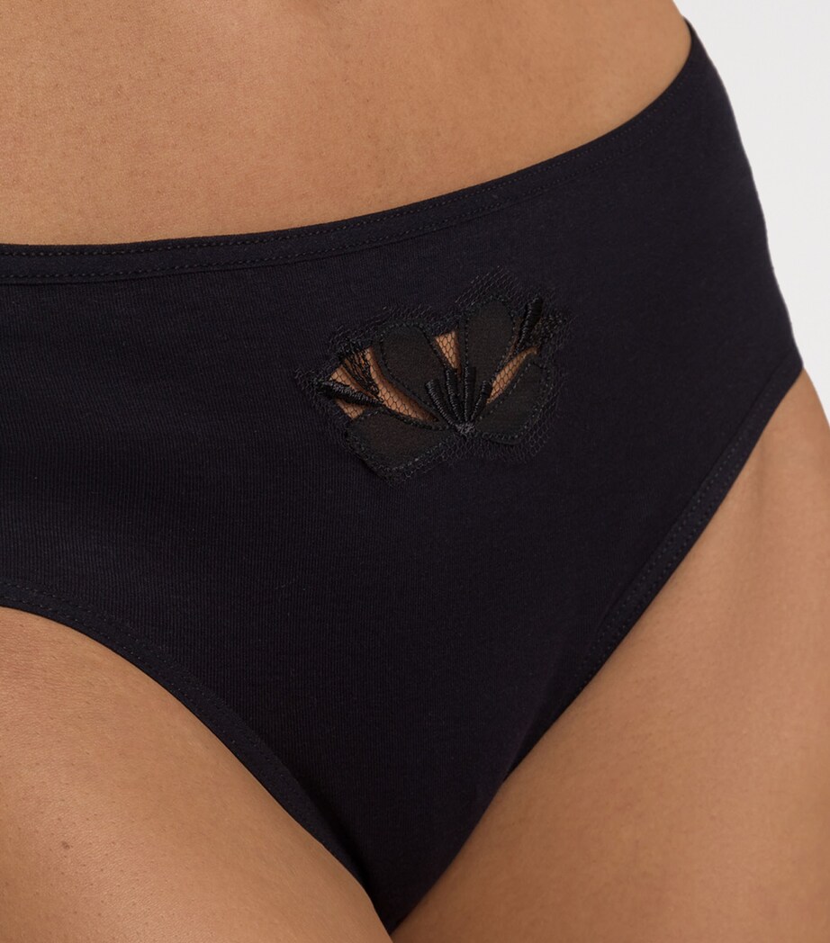 Mercerised Cotton Kalea Midi Briefs BLACK Image 6