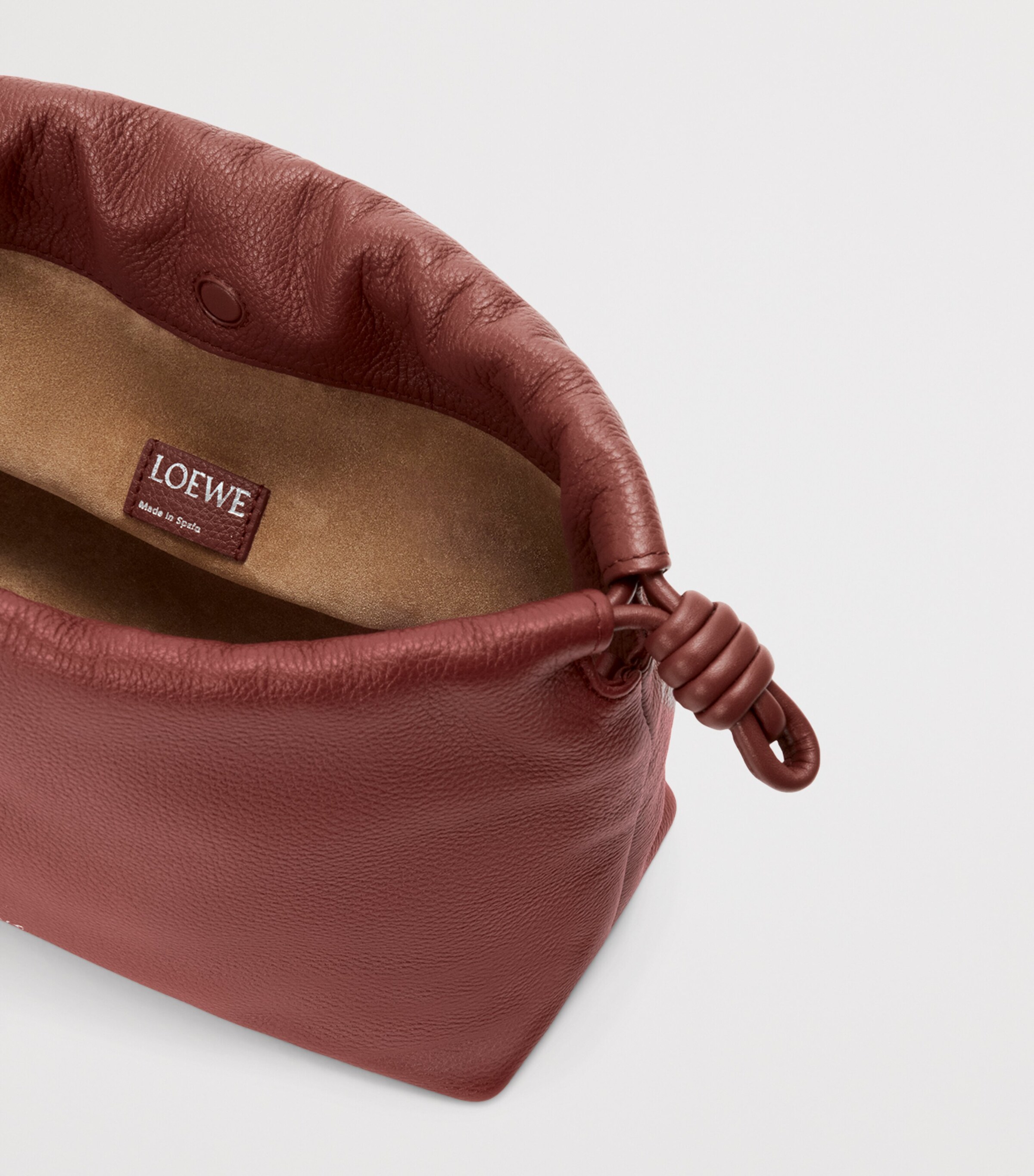 Medium Leather Flamenco Shoulder Bag MAHOGANY Image 9