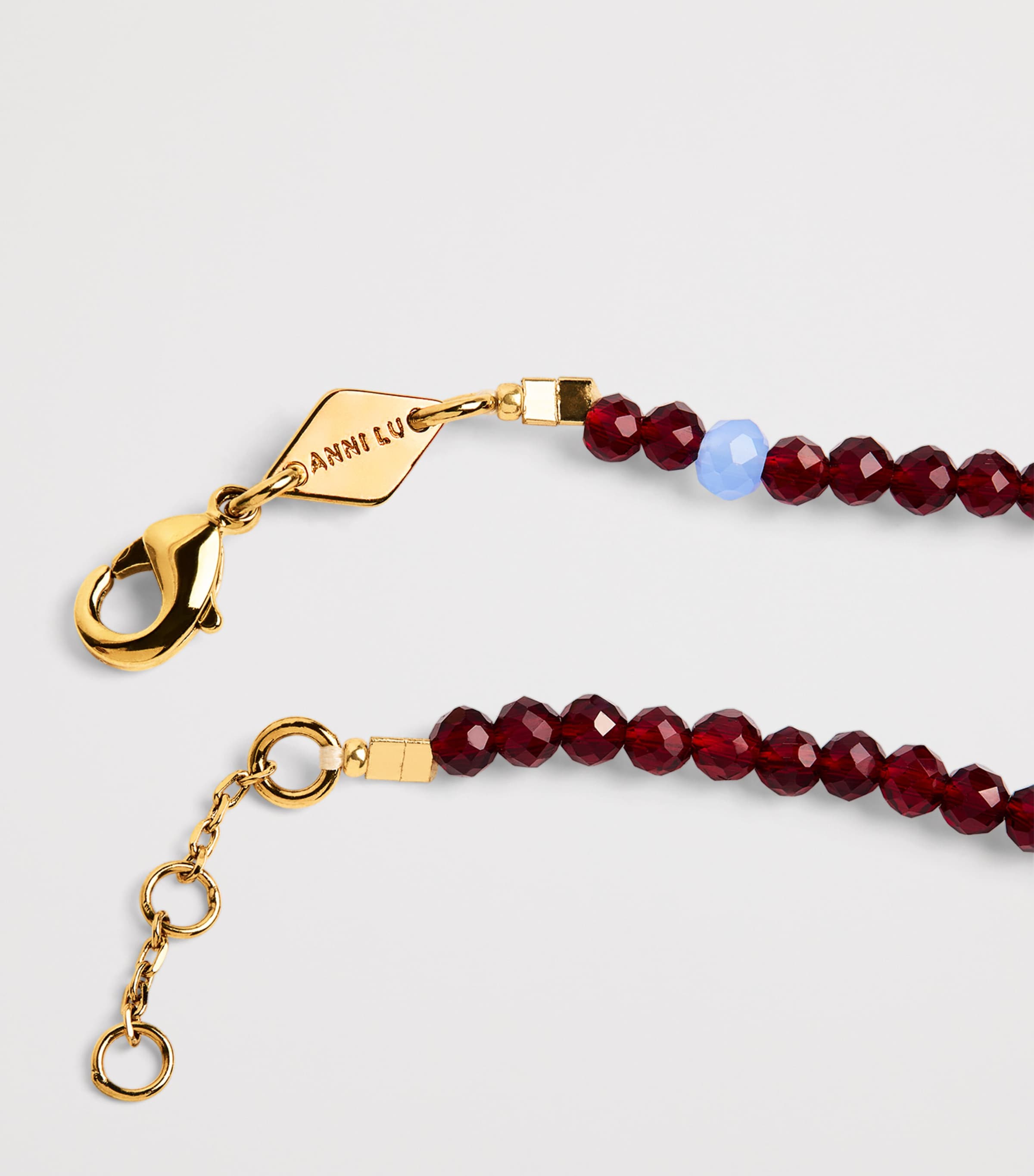 Gold-Plated Tan Line Bracelet DEEP BURGUNDY Image 4