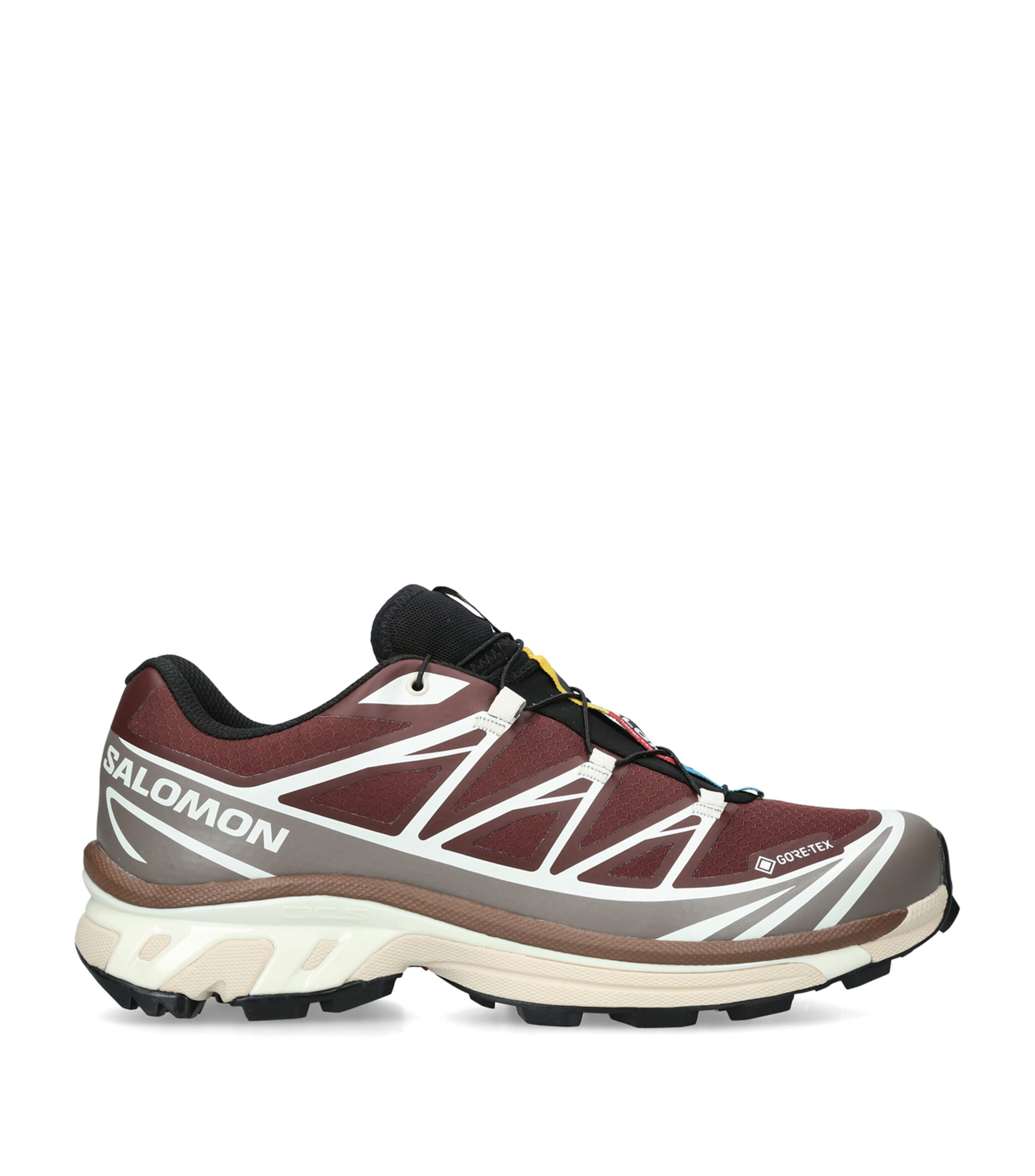 Salomon Mens XT-6 Gore-Tex Sneakers Wine Comb Image 1