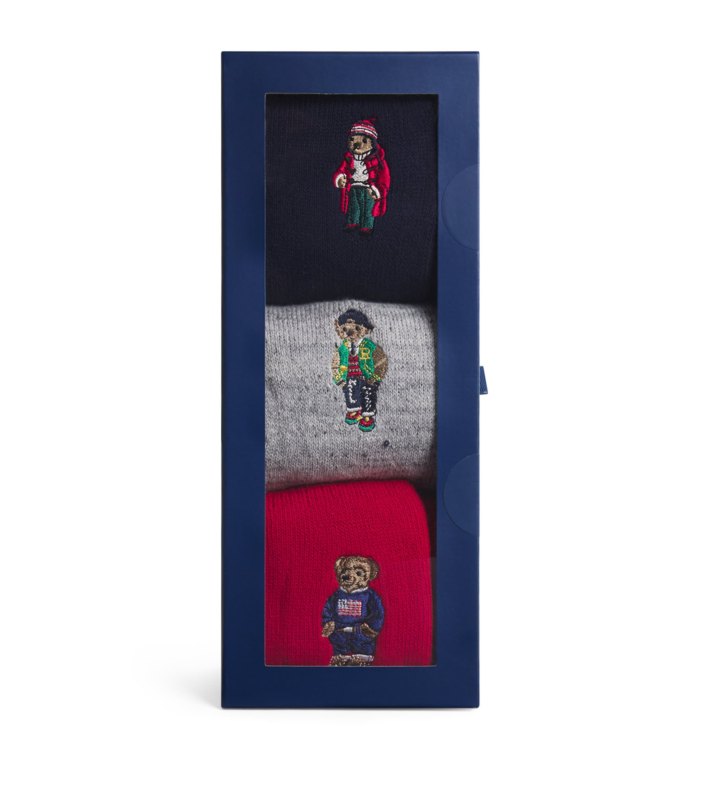 Polo Ralph Lauren Polo Bear Socks Gift Box Pack of 3 Harrods UK