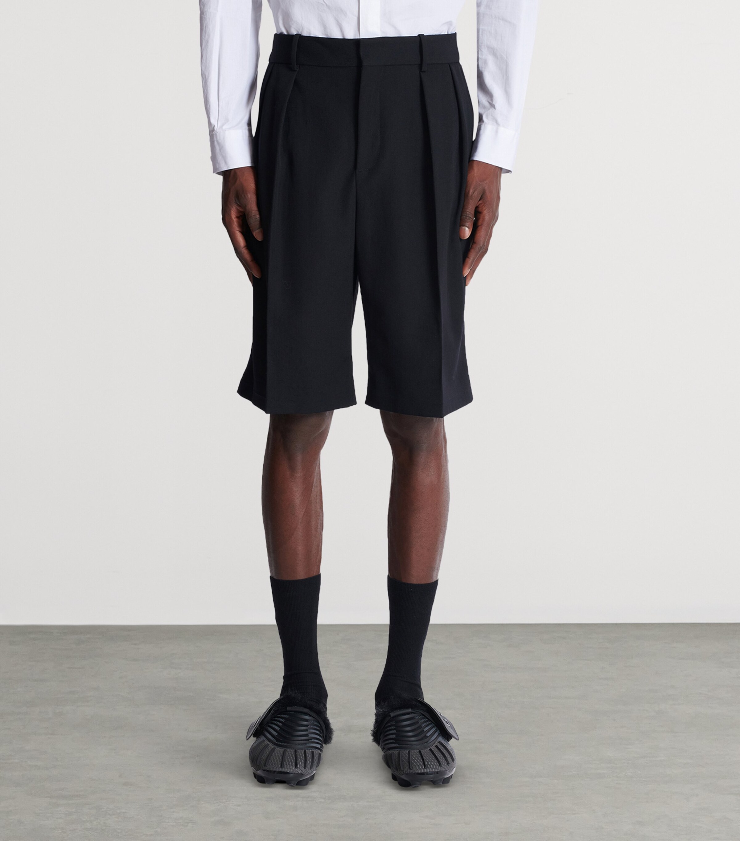 Wool Bermuda Tailored Shorts 0PA NOIR Image 2