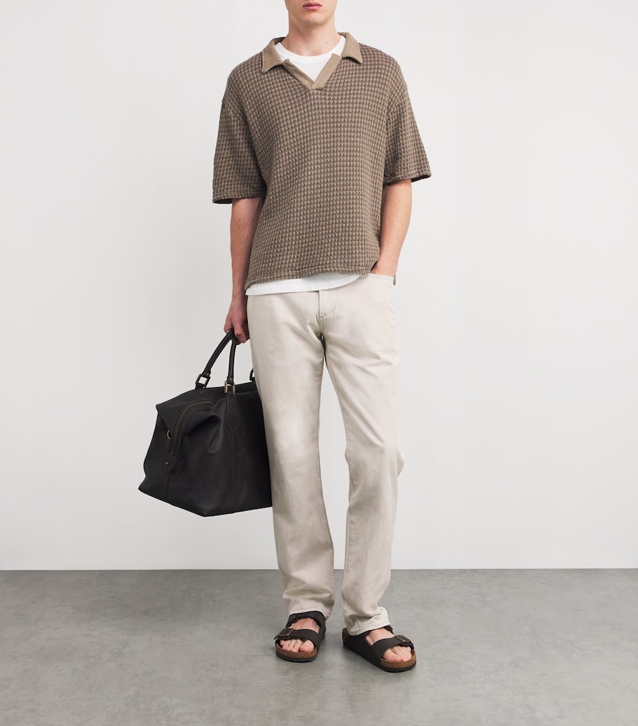 Cotton-Linen Elijah Straight Jeans NATURAL Image 2