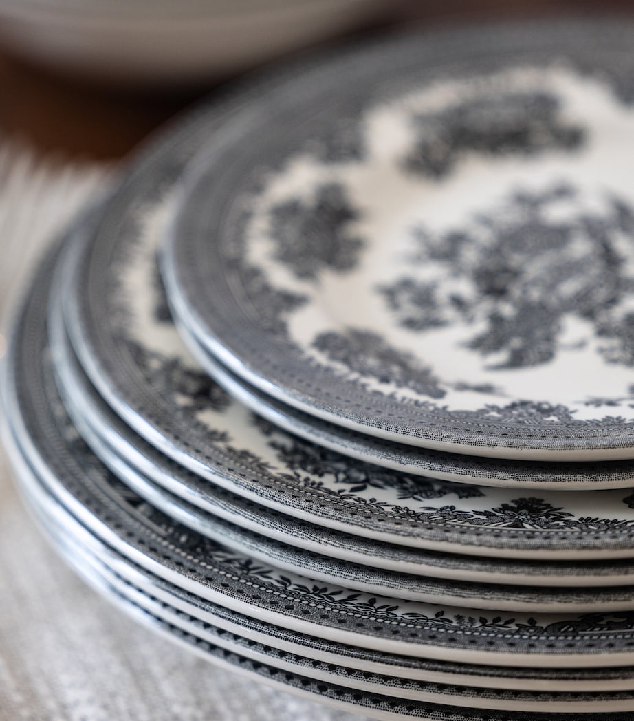 Set of 4 Asiatic Pheasants Plates (25cm) BLACK & WHITE Image 2