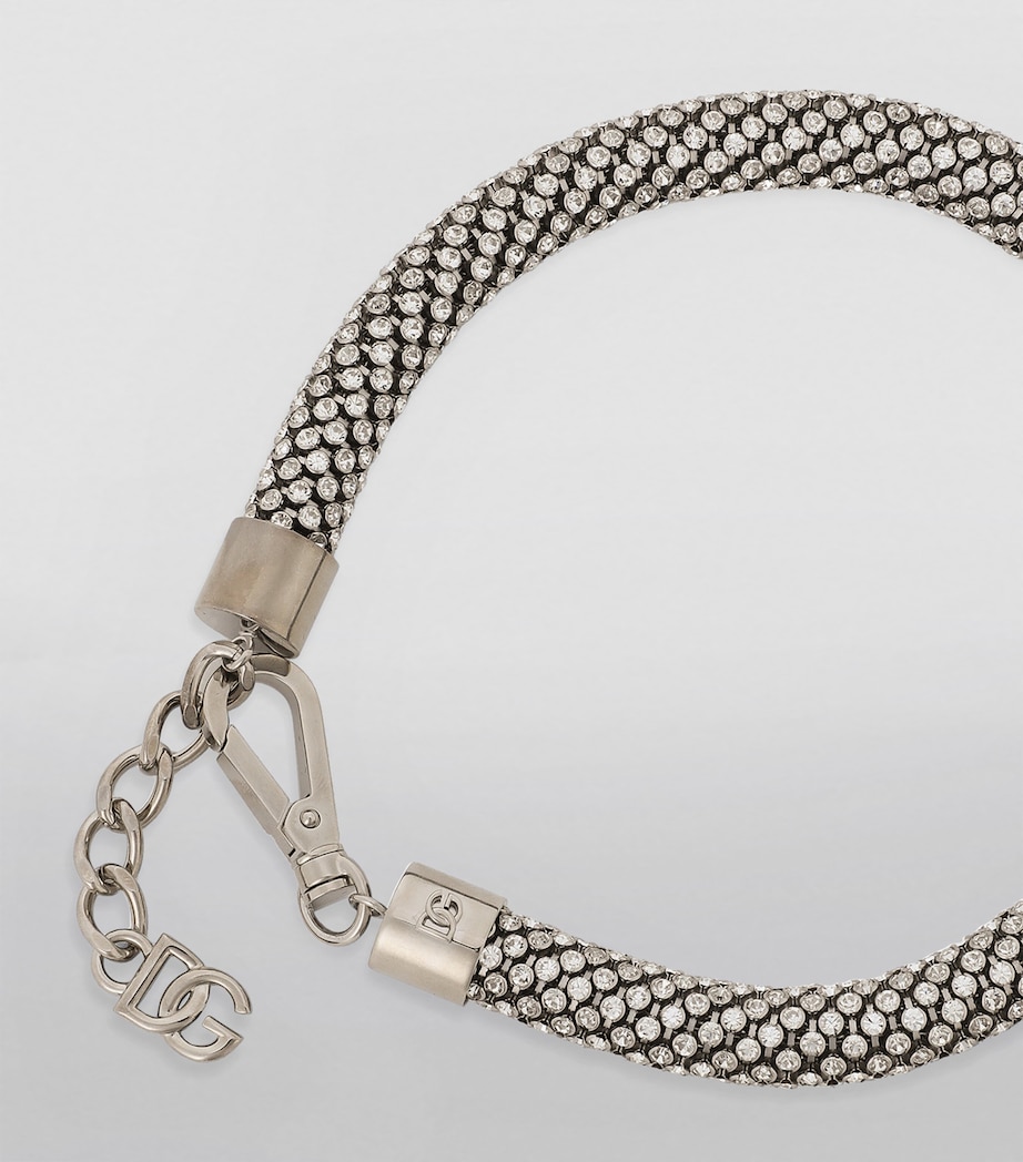 Embellished DG Millennials Logo Necklace 87655-SILVER/PALLADI Image 3