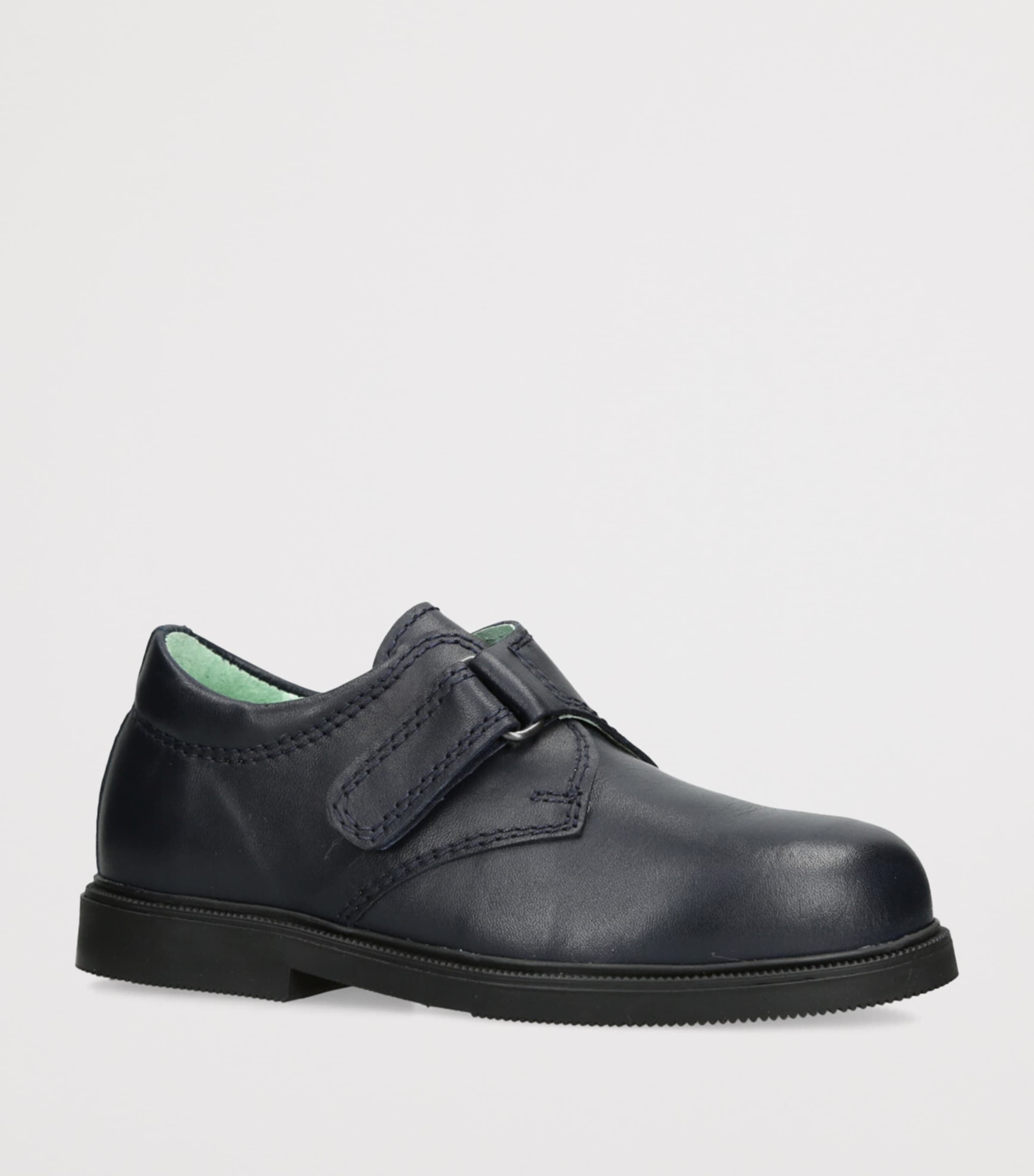 Leather Fergus Shoes NAVY Image 3
