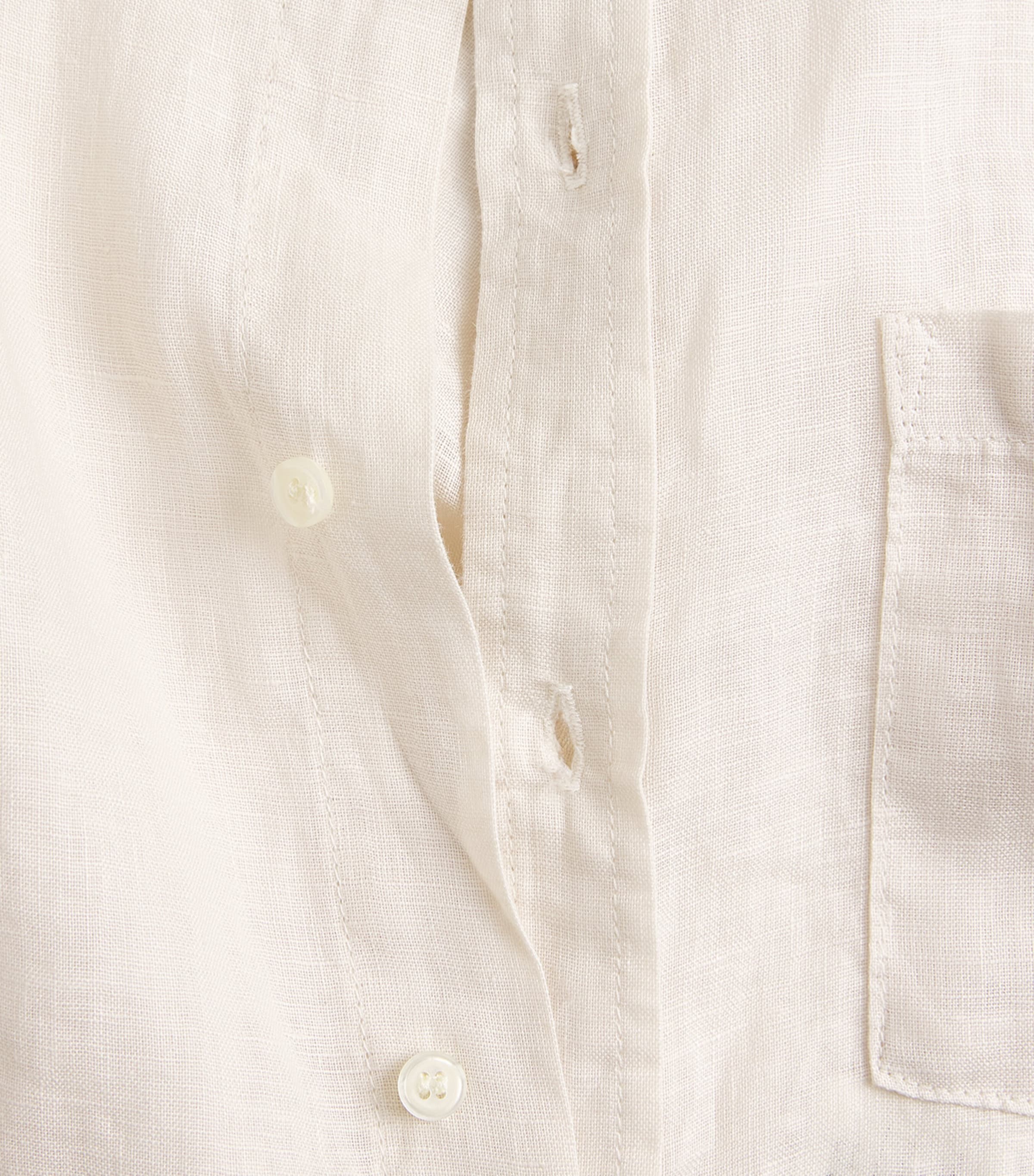 Citizens of Humanity Womens Linen Shrunken Kayla Shirt Pale Stone Image 6