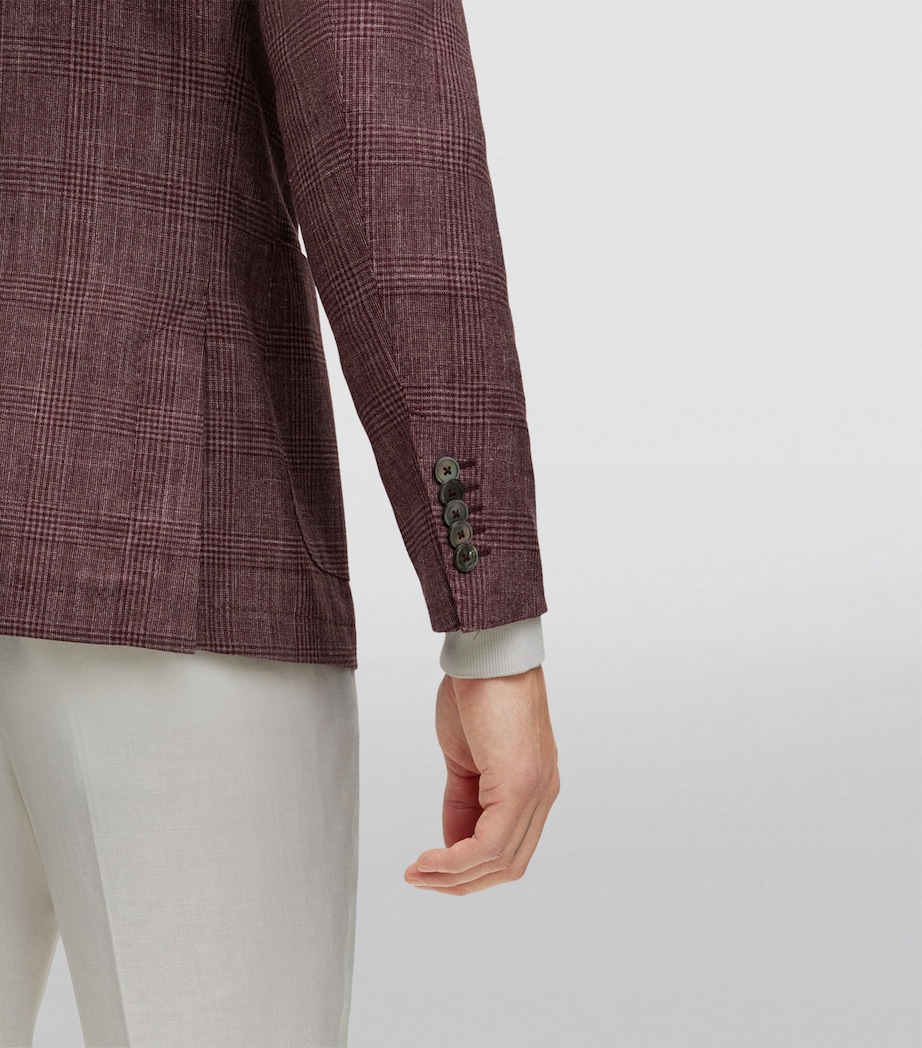 Wool-Silk Check Jacket 601 Image 5