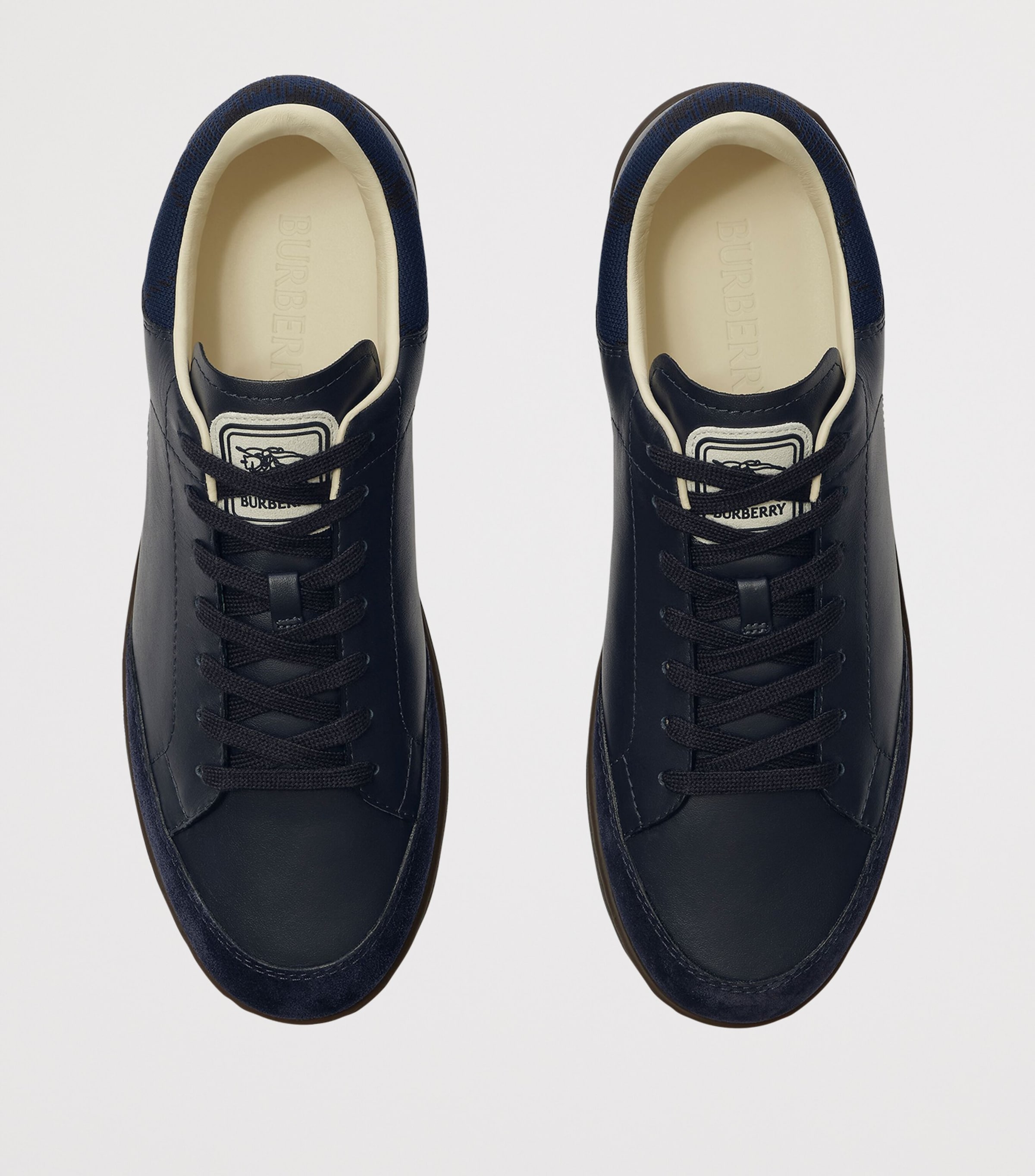Burberry Leather-Suede Set Sneakers Midnightnocturneblu Image 4
