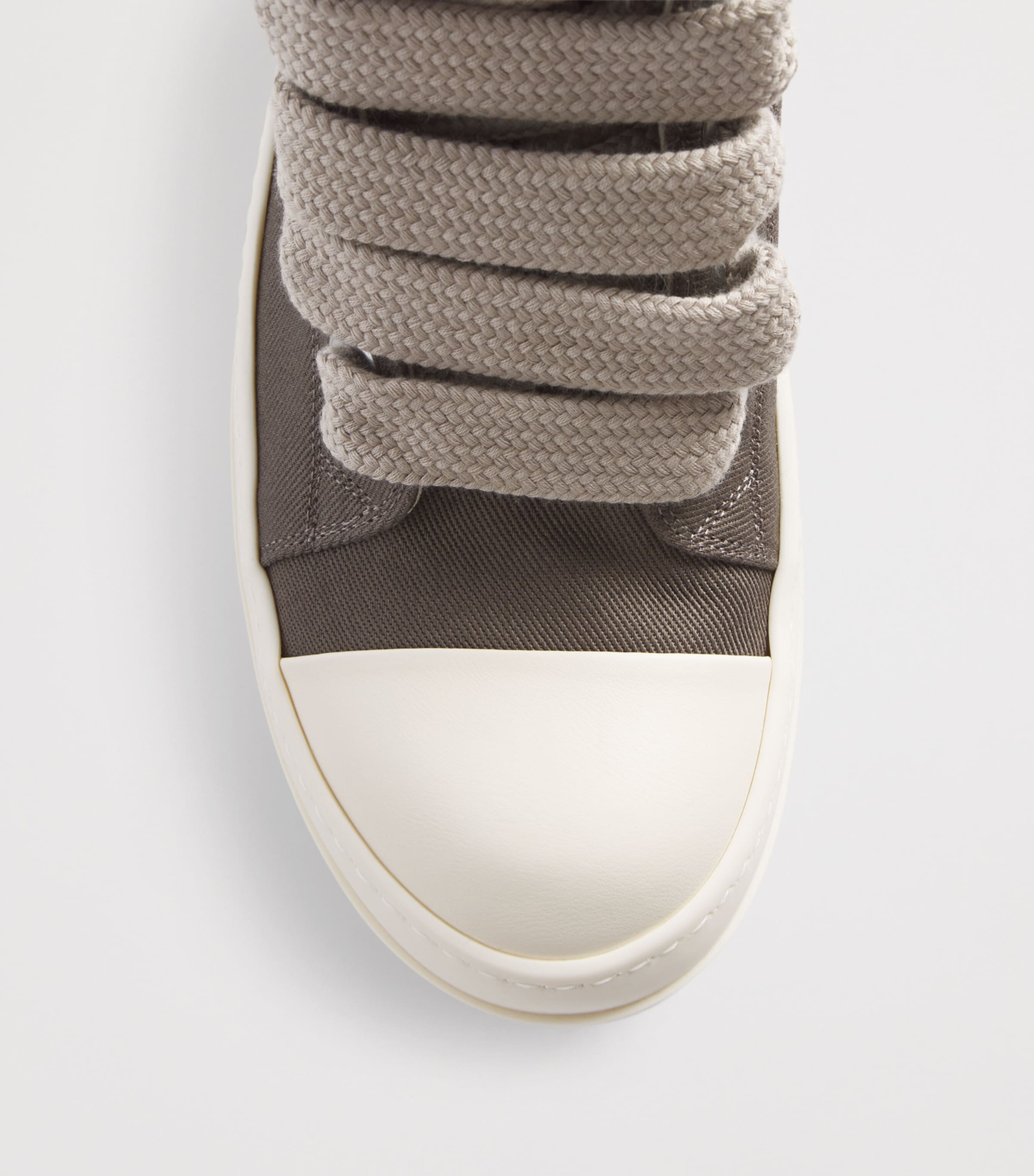 Rick Owens Denim Jumbolace Sneakers Dust/mlk/mlk Image 5