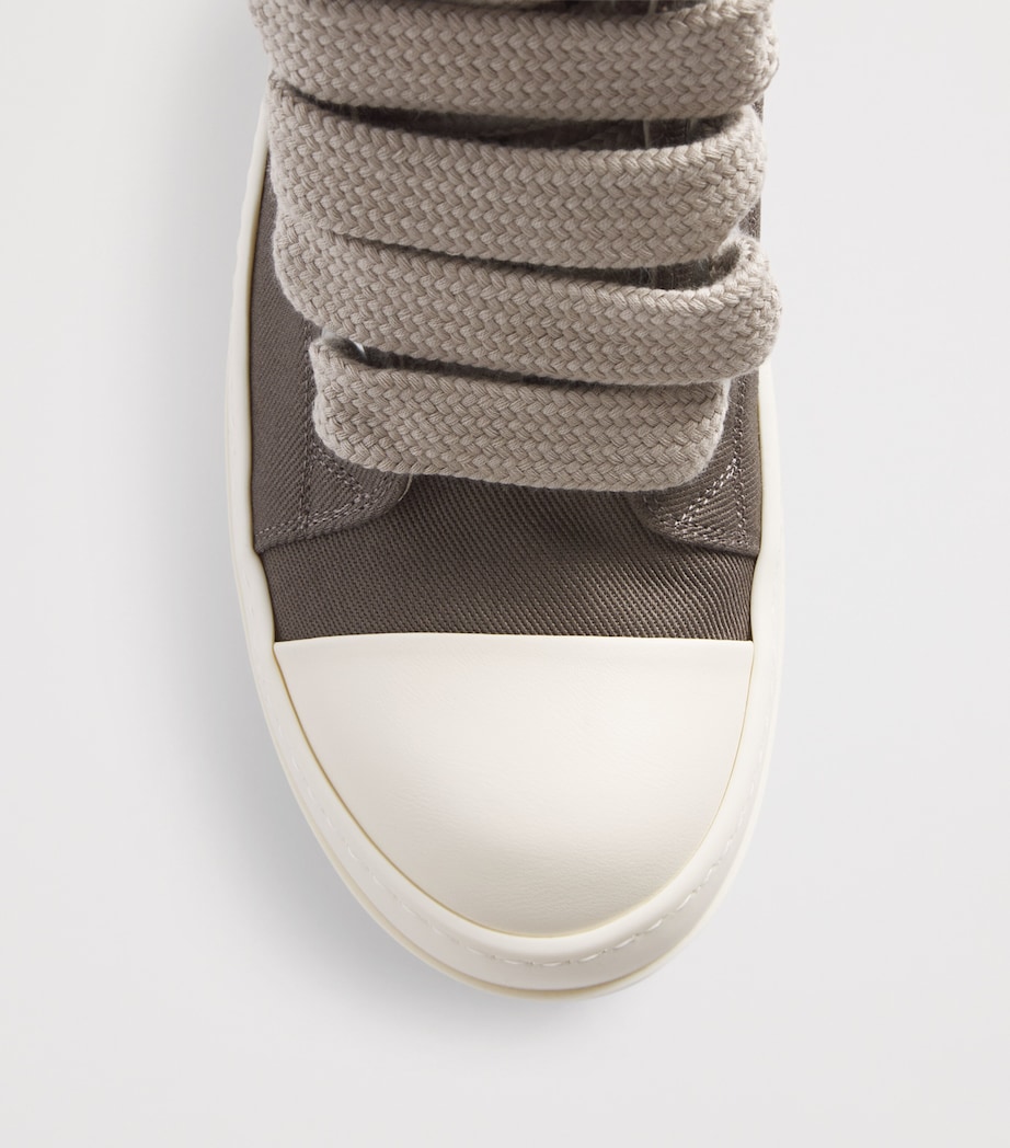 Rick Owens Denim Jumbolace Sneakers Dust/mlk/mlk Image 5