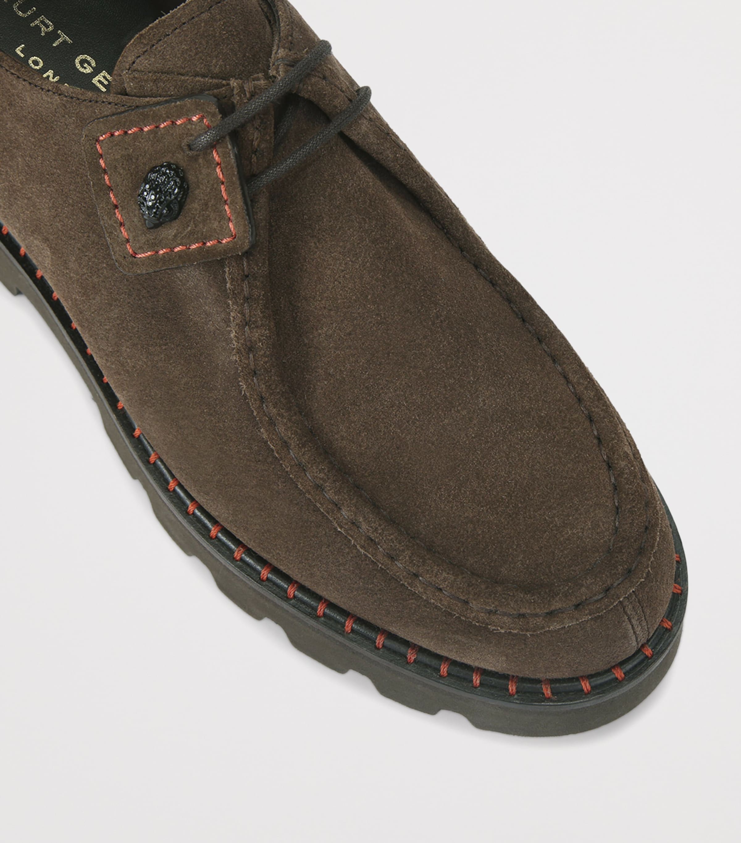 Suede Brompton Derby Shoes BROWN Image 3