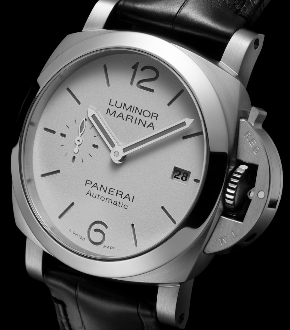 Panerai Stainless Steel Luminor Marina Watch 40mm White Image 3