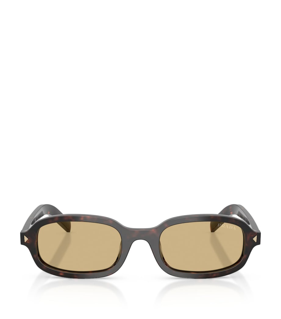 Prada Acetate Oval Sunglasses Brown Image 1