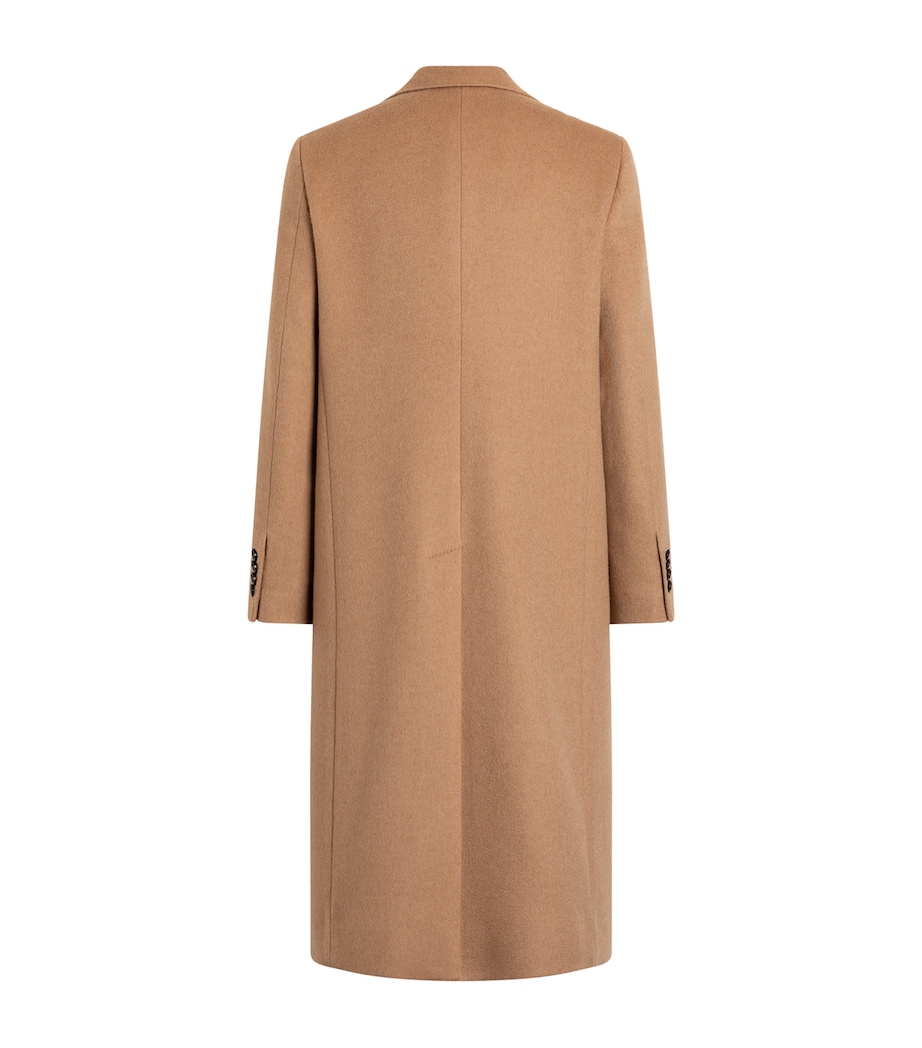 Dolce&Gabbana Mens Wool Double-Breasted Long Coat Walnut Brown Image 2