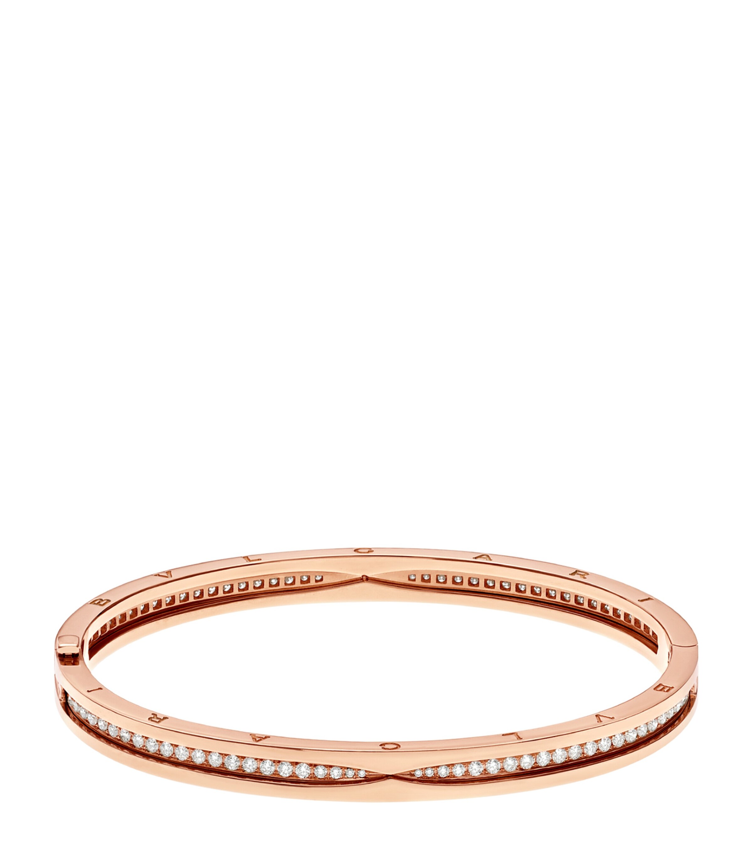 Rose Gold and Diamond B.zero1 Bangle PINK GOLD Image 2