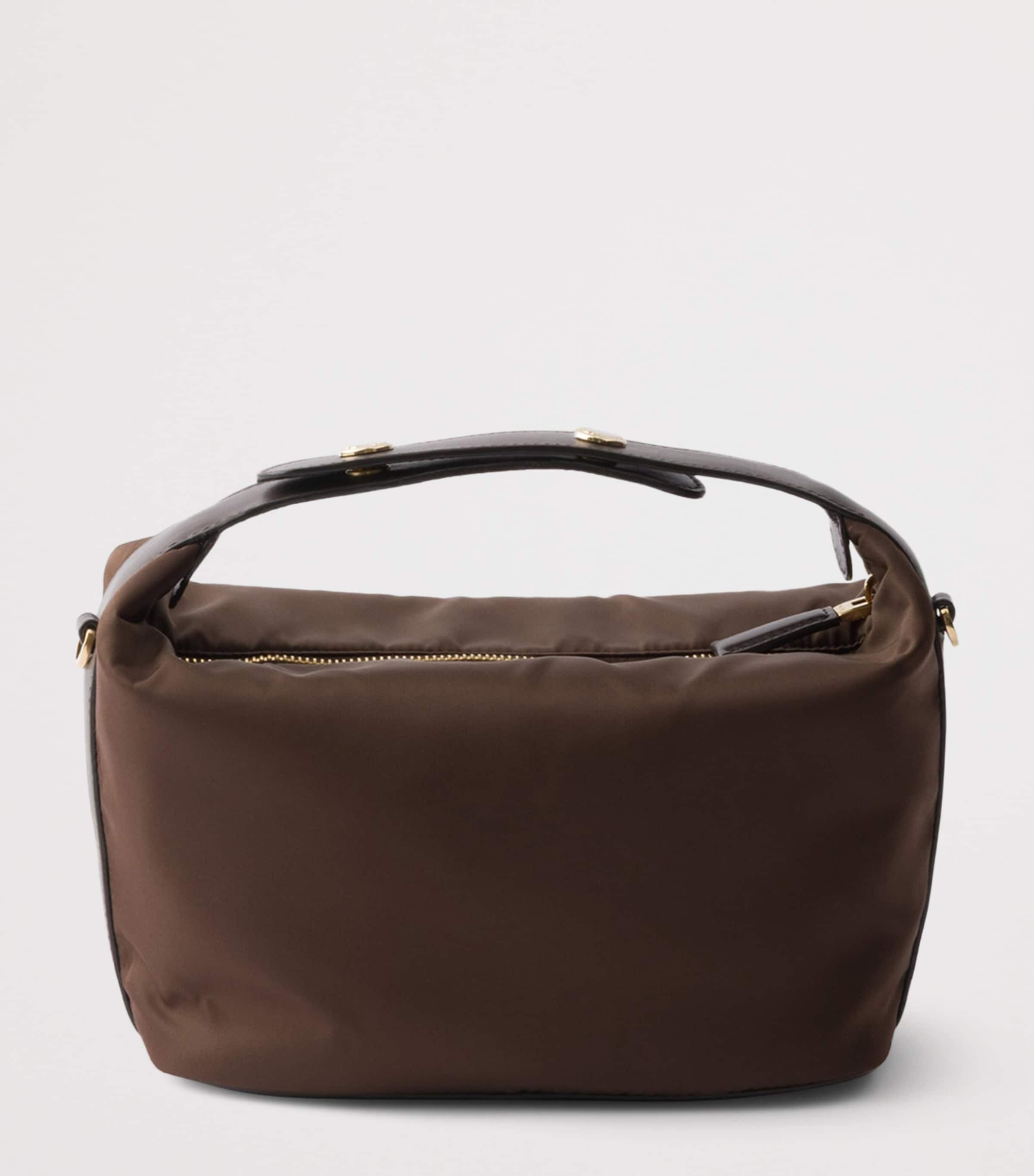 Prada Mini Re-Nylon Chérie Top-Handle Bag Brown Image 3