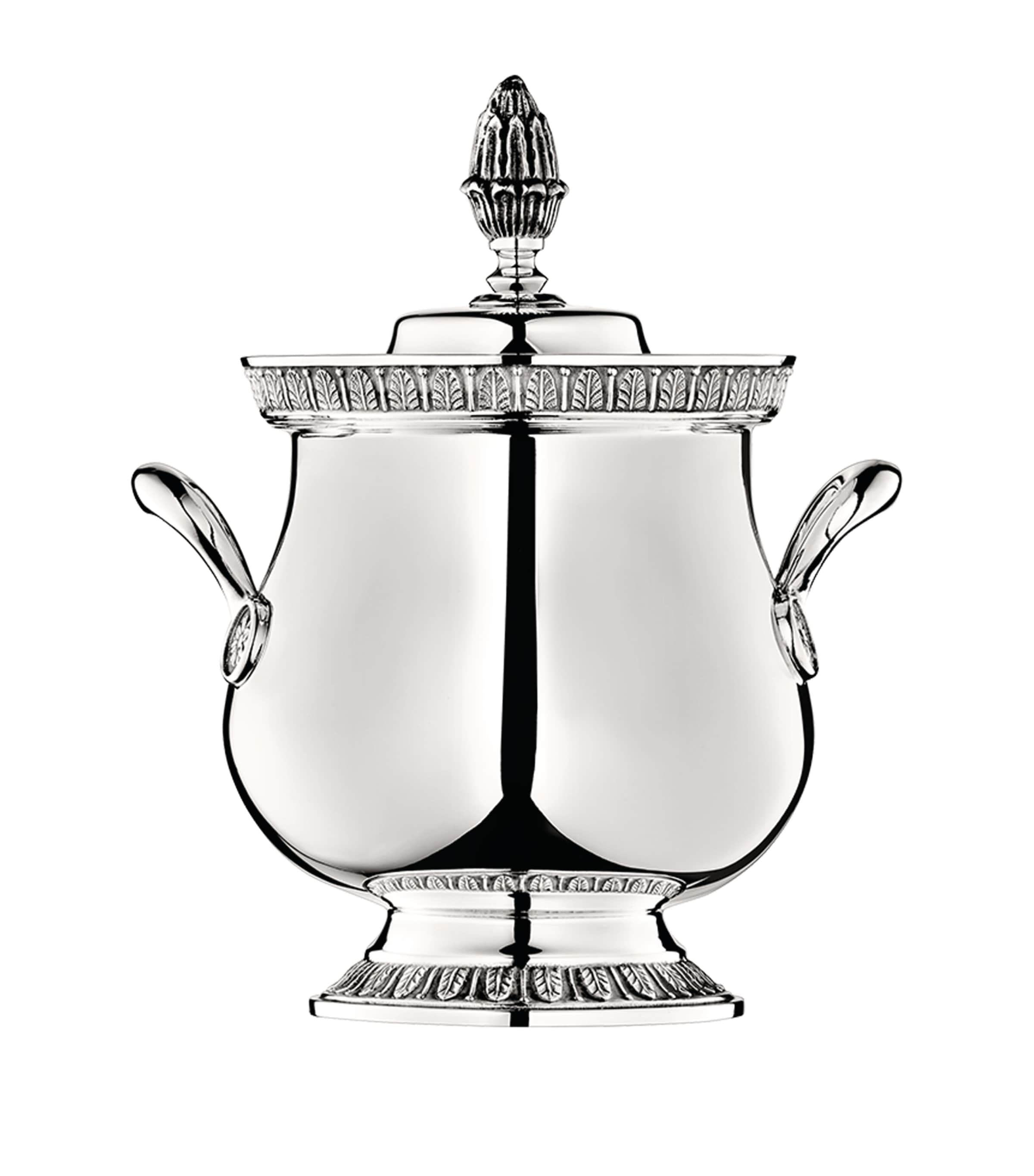 Christofle Silver-plated Malmaison Covered Sugar Bowl